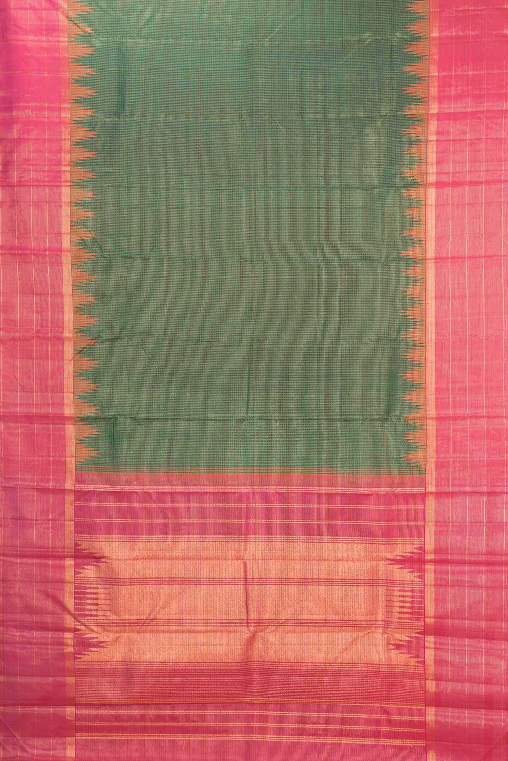 Green Dual Tone Kanchipuram Silk Saree