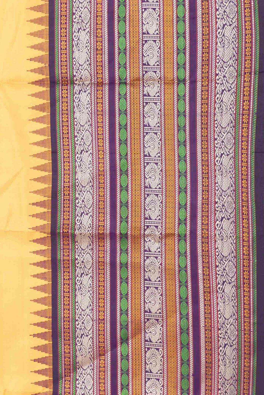 Mustard Dual Tone Kanchipuram Silk Saree