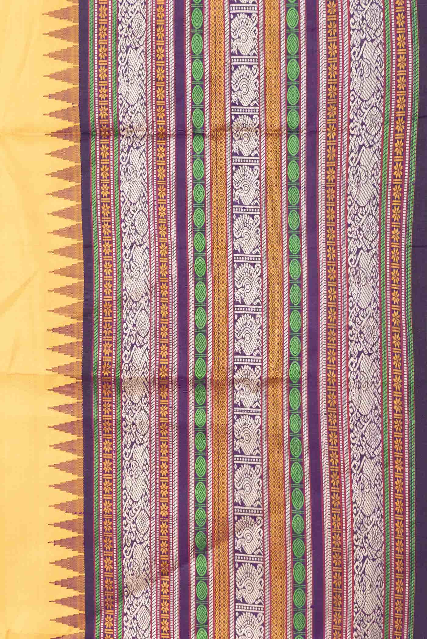 Mustard Dual Tone Kanchipuram Silk Saree