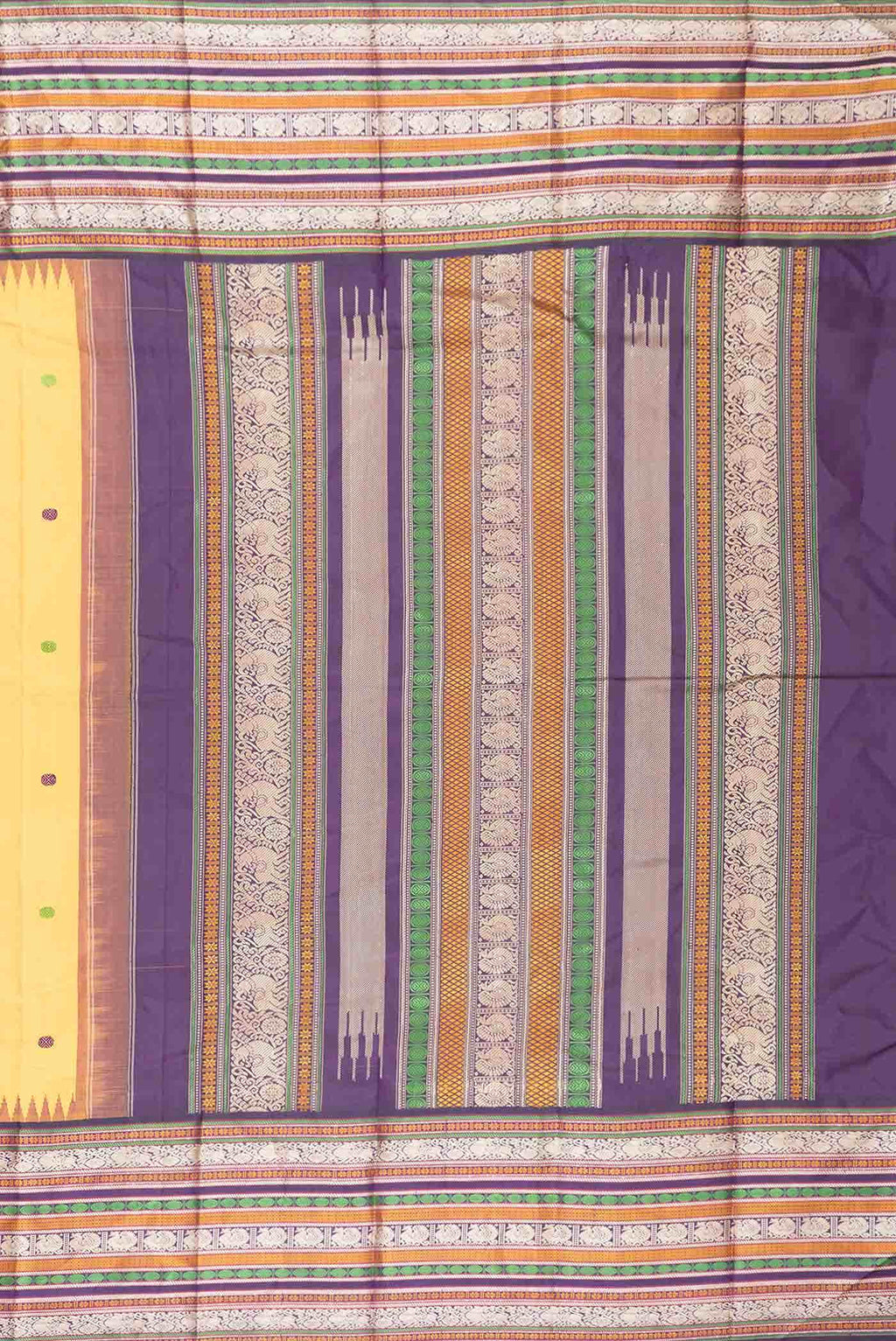 Mustard Dual Tone Kanchipuram Silk Saree