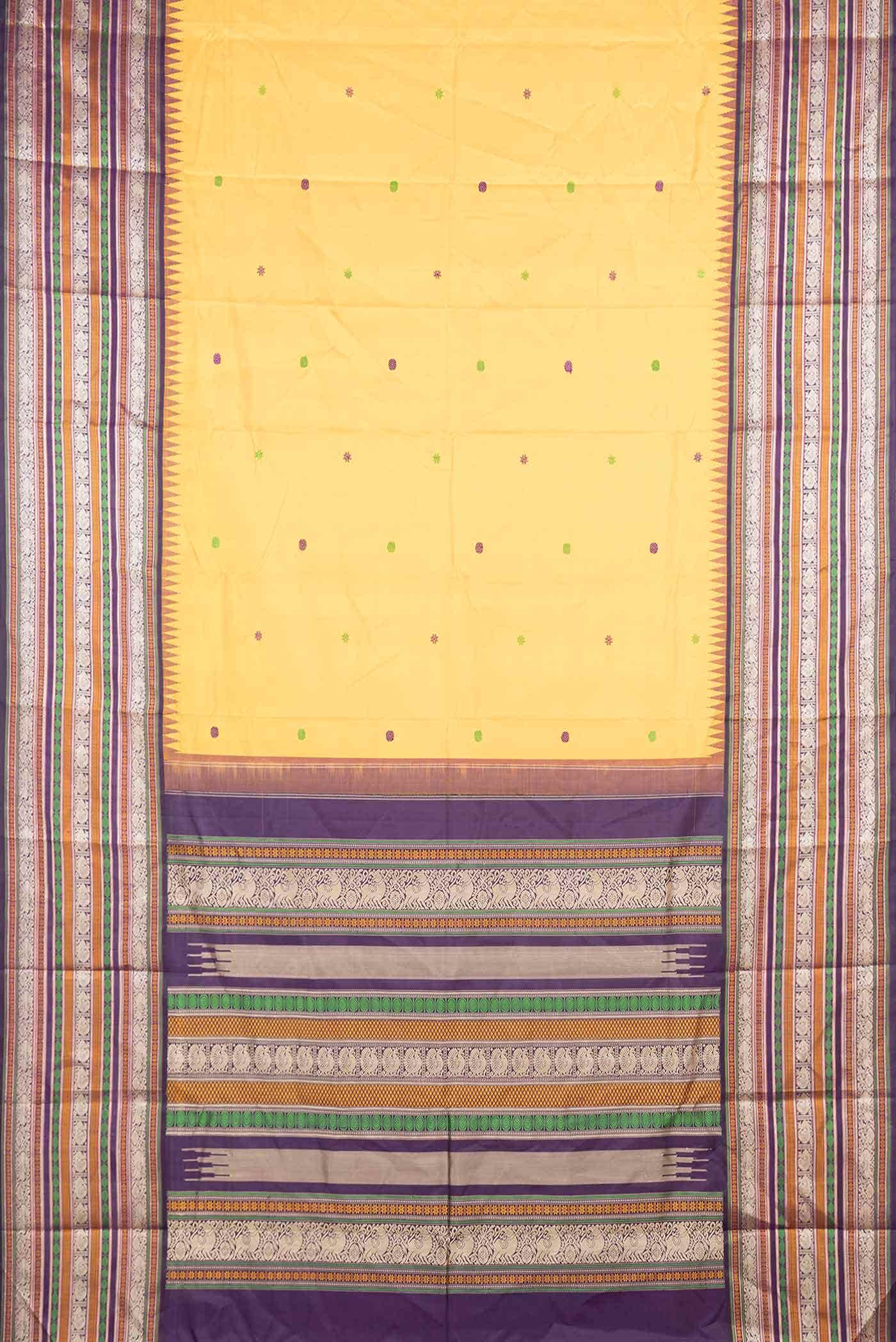 Mustard Dual Tone Kanchipuram Silk Saree