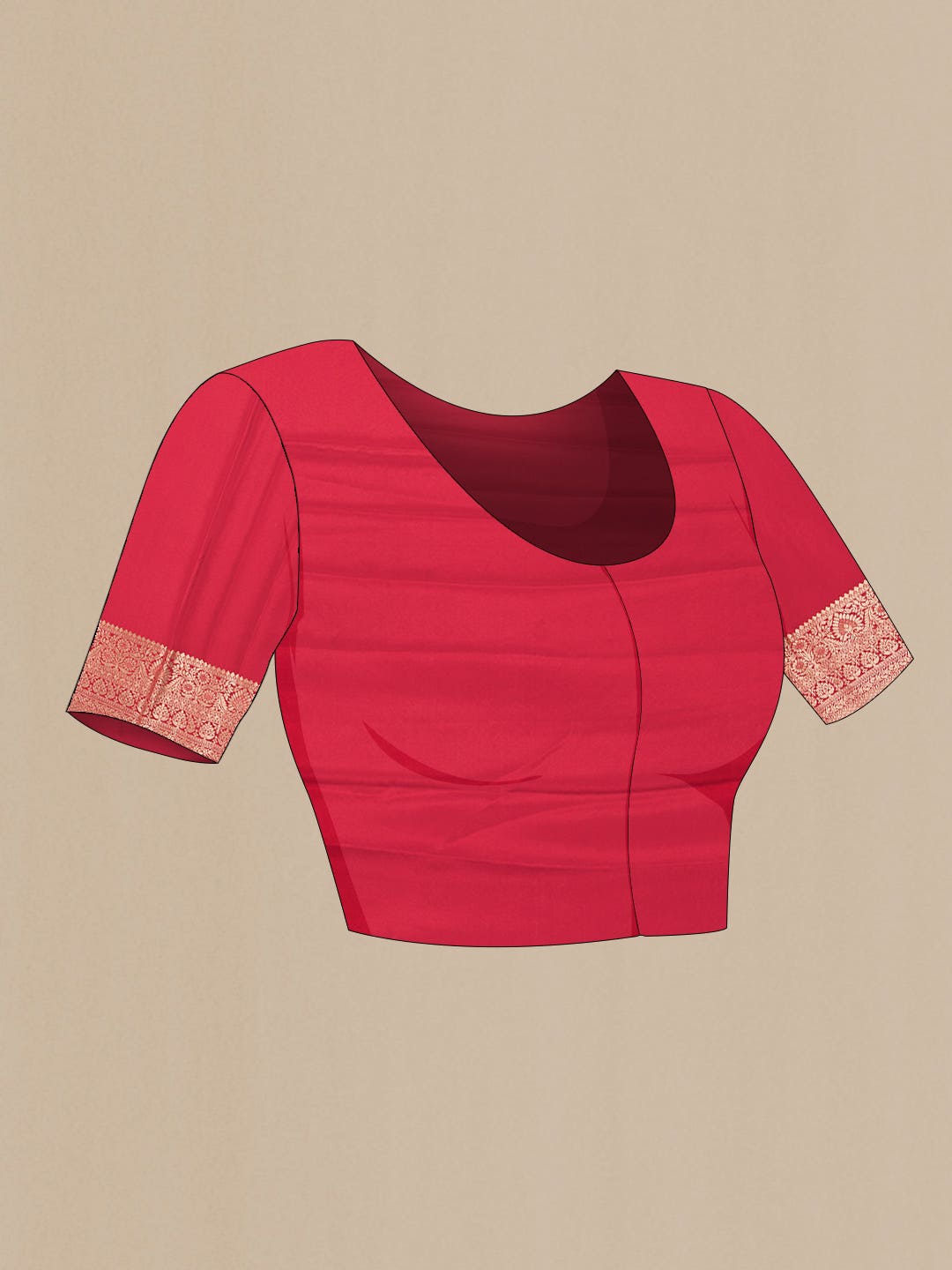 Red Dual Tone Mysore Georgette Saree