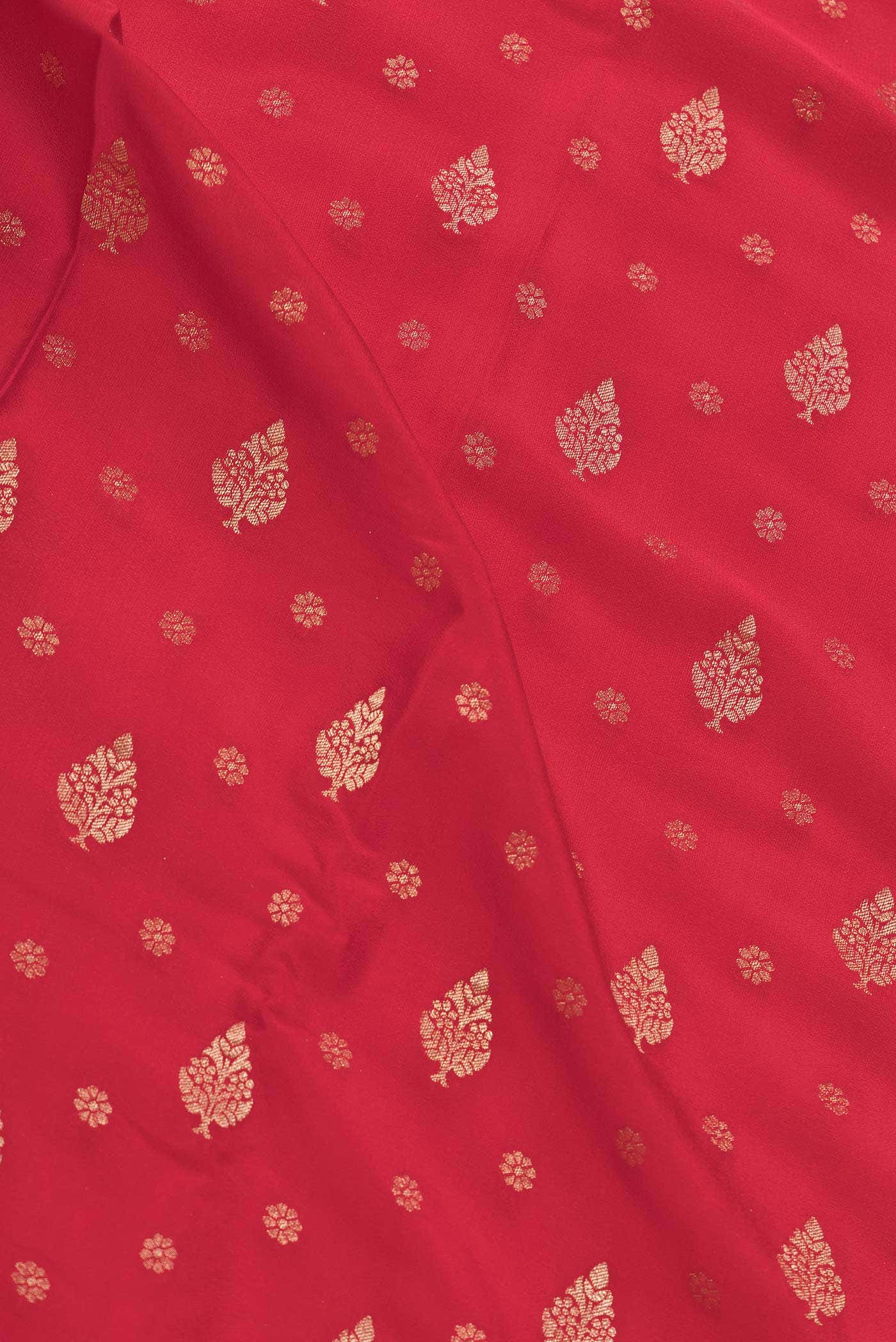 Red Dual Tone Mysore Georgette Saree