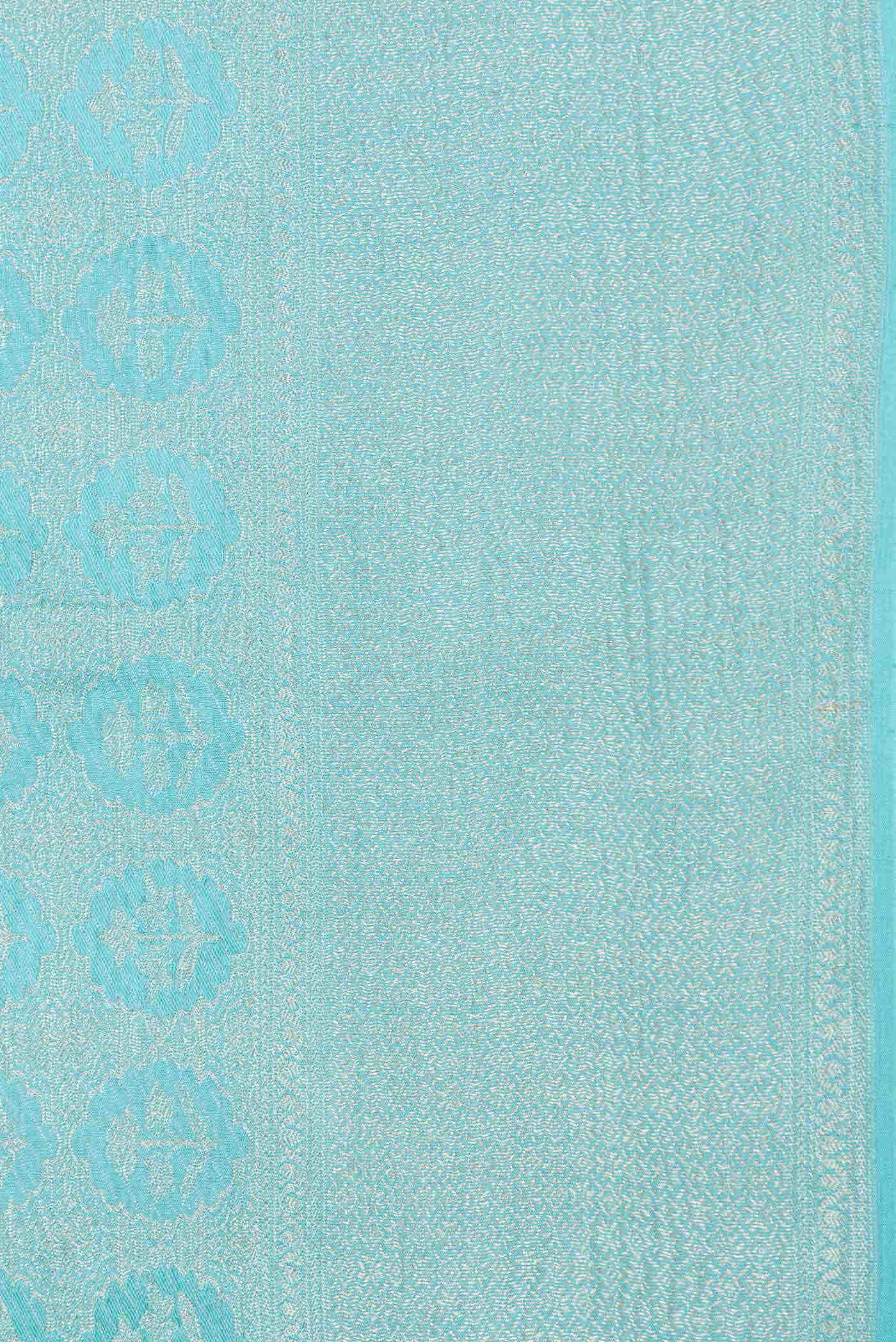 Light Blue Dual Tone Mysore Georgette Saree