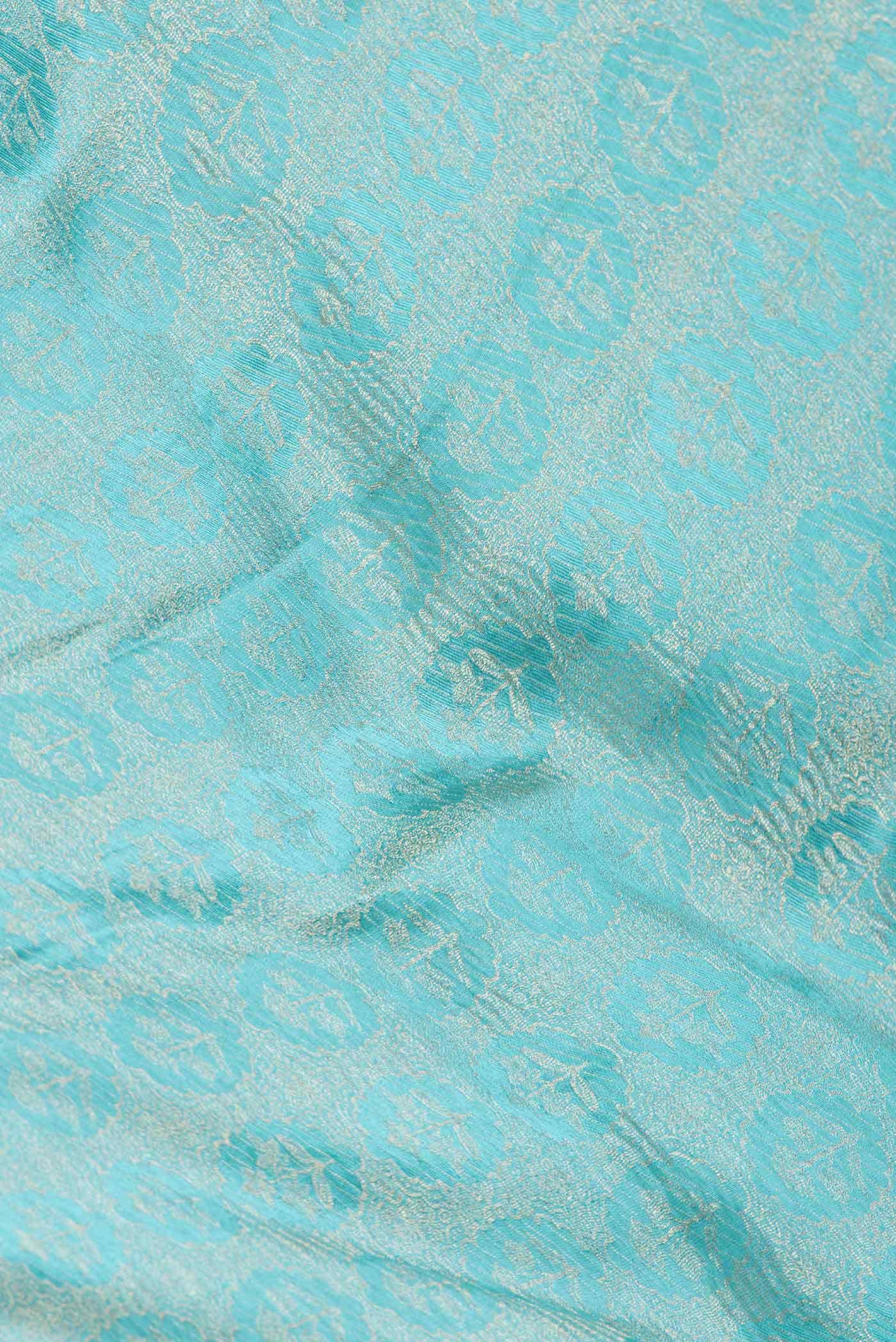 Light Blue Dual Tone Mysore Georgette Saree