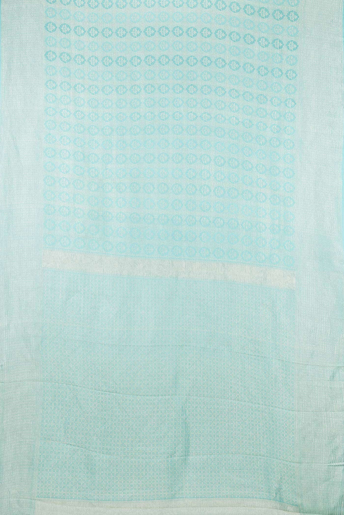 Light Blue Dual Tone Mysore Georgette Saree