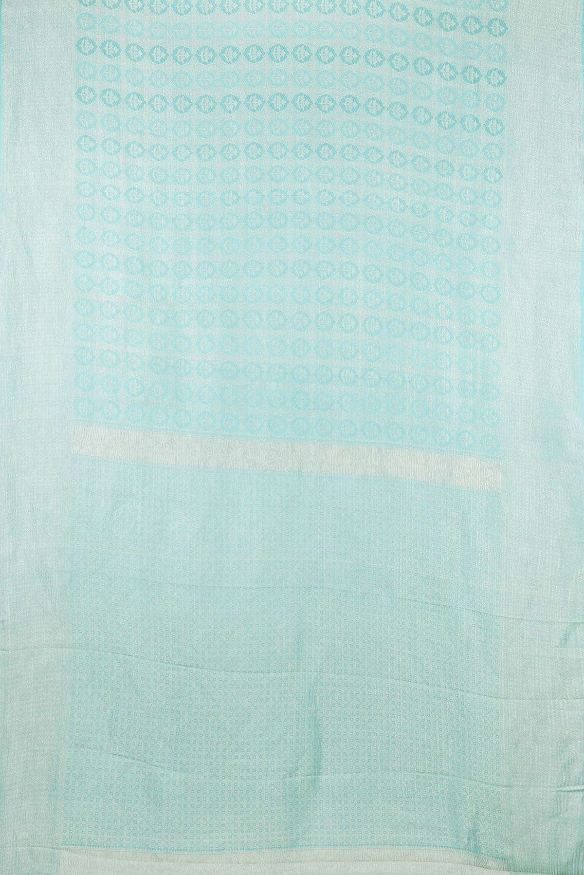 Light Blue Mysore Crepe Saree