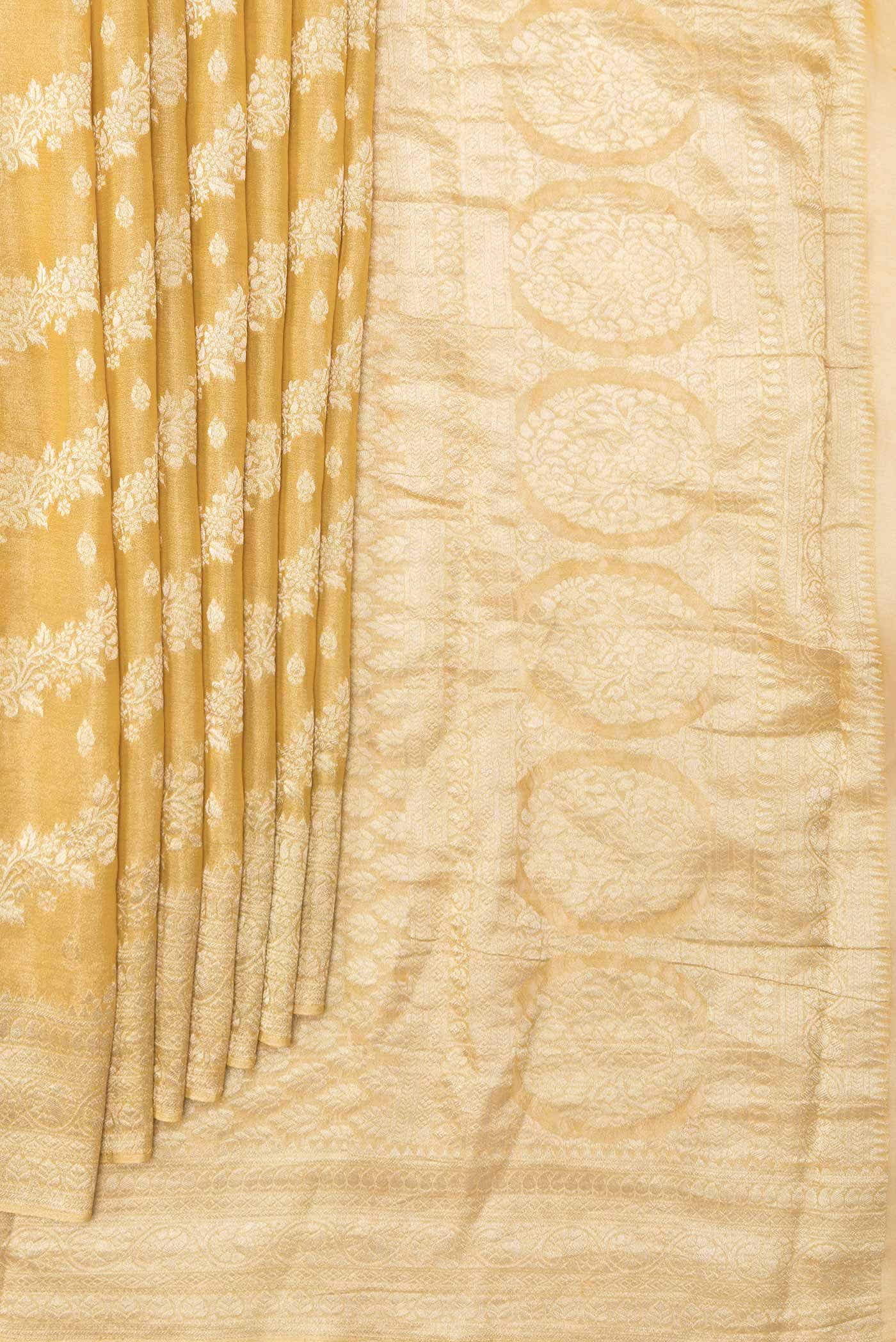 Gold Dual Tone Mysore Georgette Saree