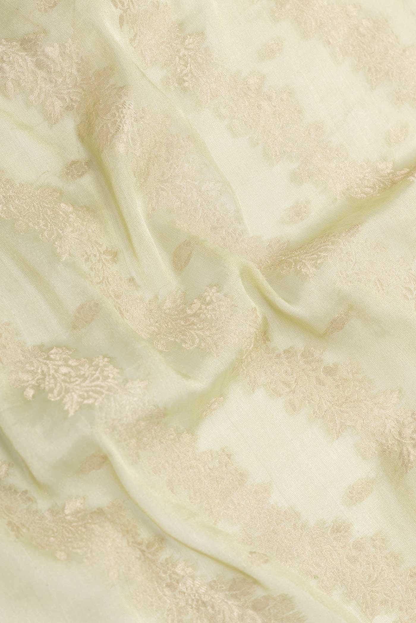 Pista Green Dual Tone Mysore Georgette Saree