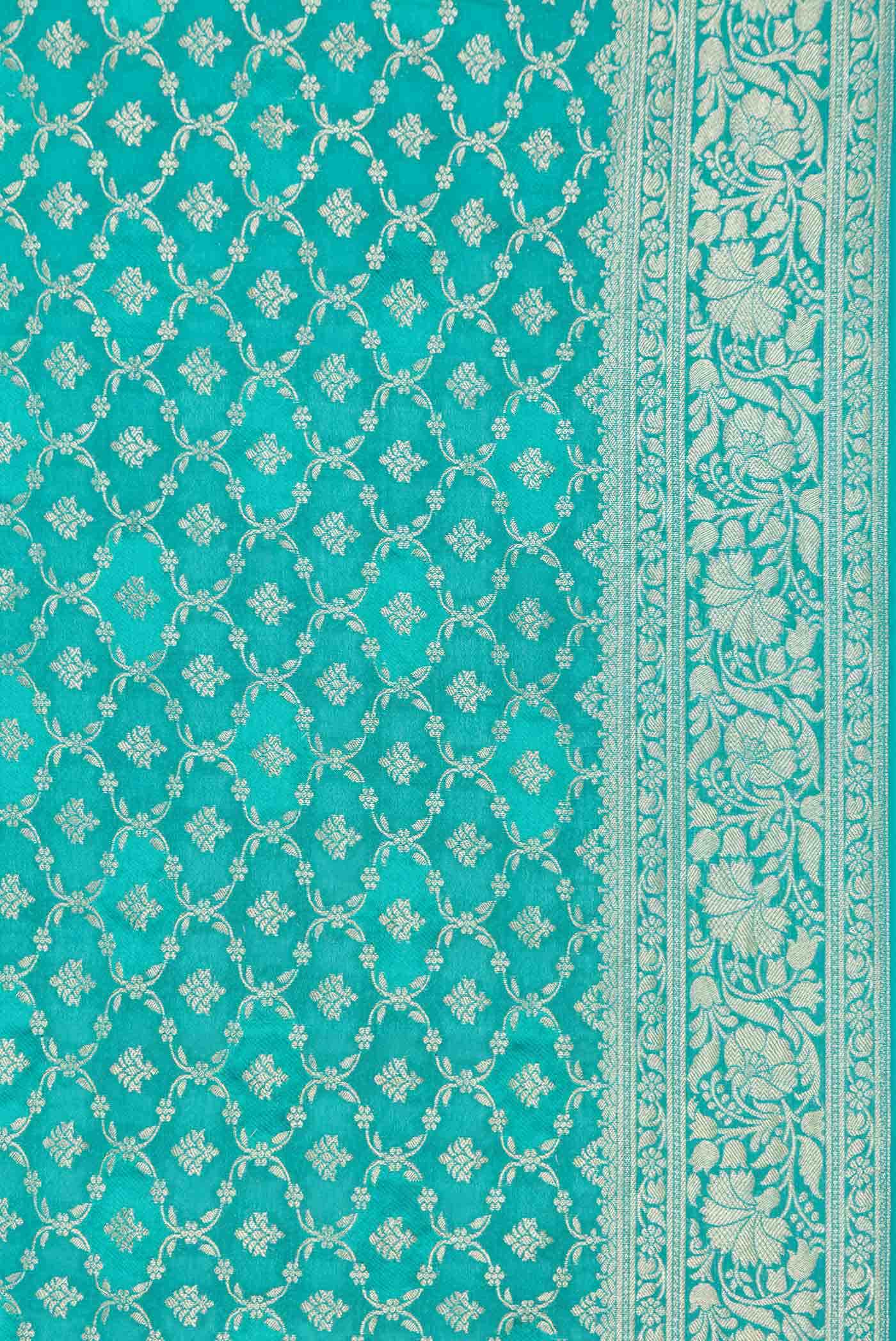 Green Dual Tone Banarasi Georgette Saree
