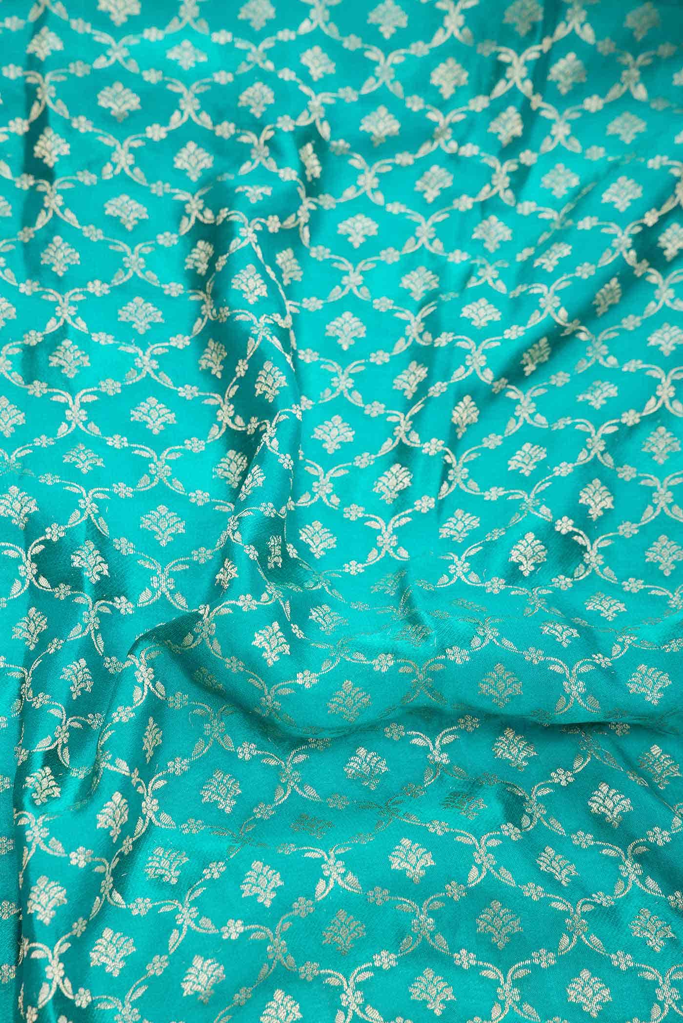 Green Dual Tone Banarasi Georgette Saree
