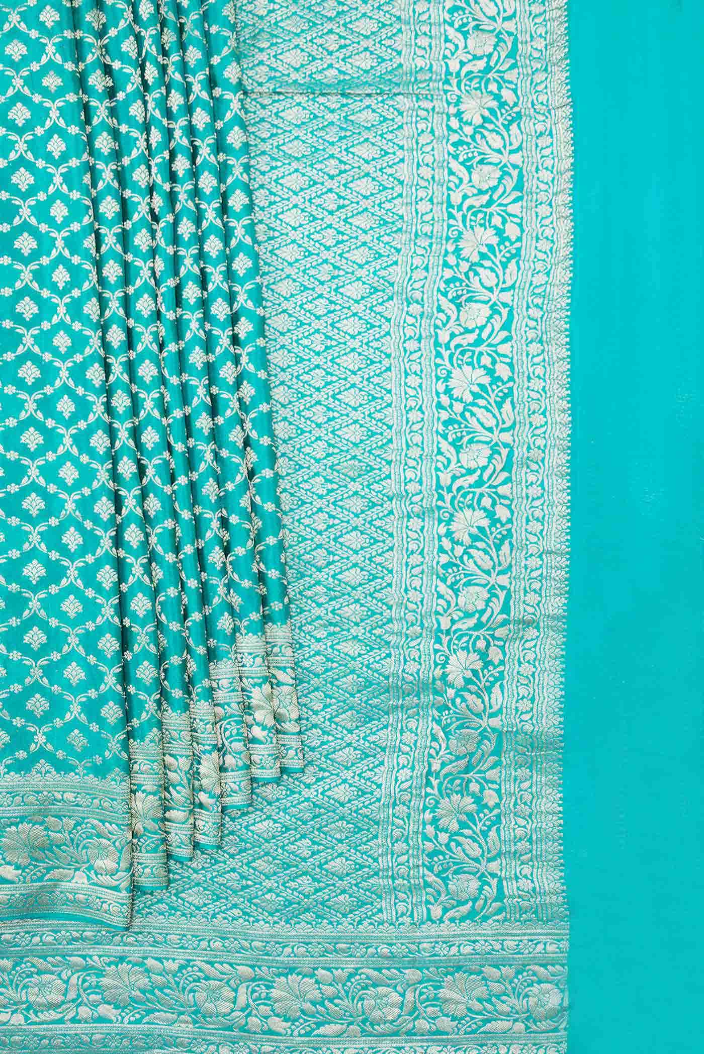 Green Dual Tone Banarasi Georgette Saree