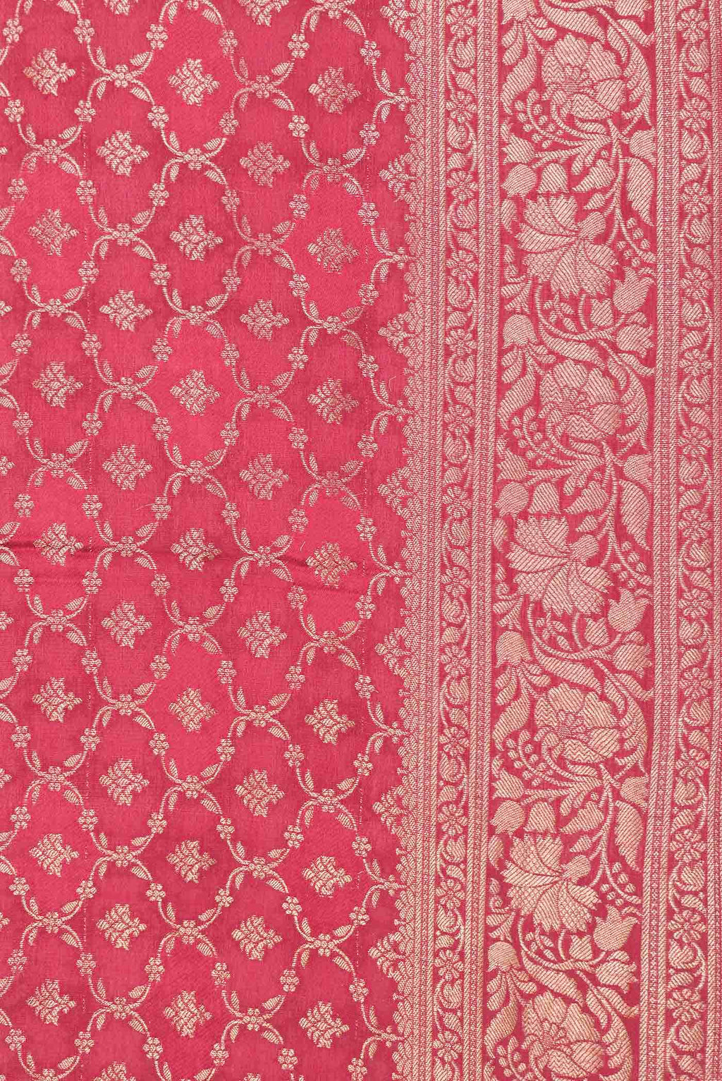 Dark Pink Dual Tone Mysore Georgette Saree