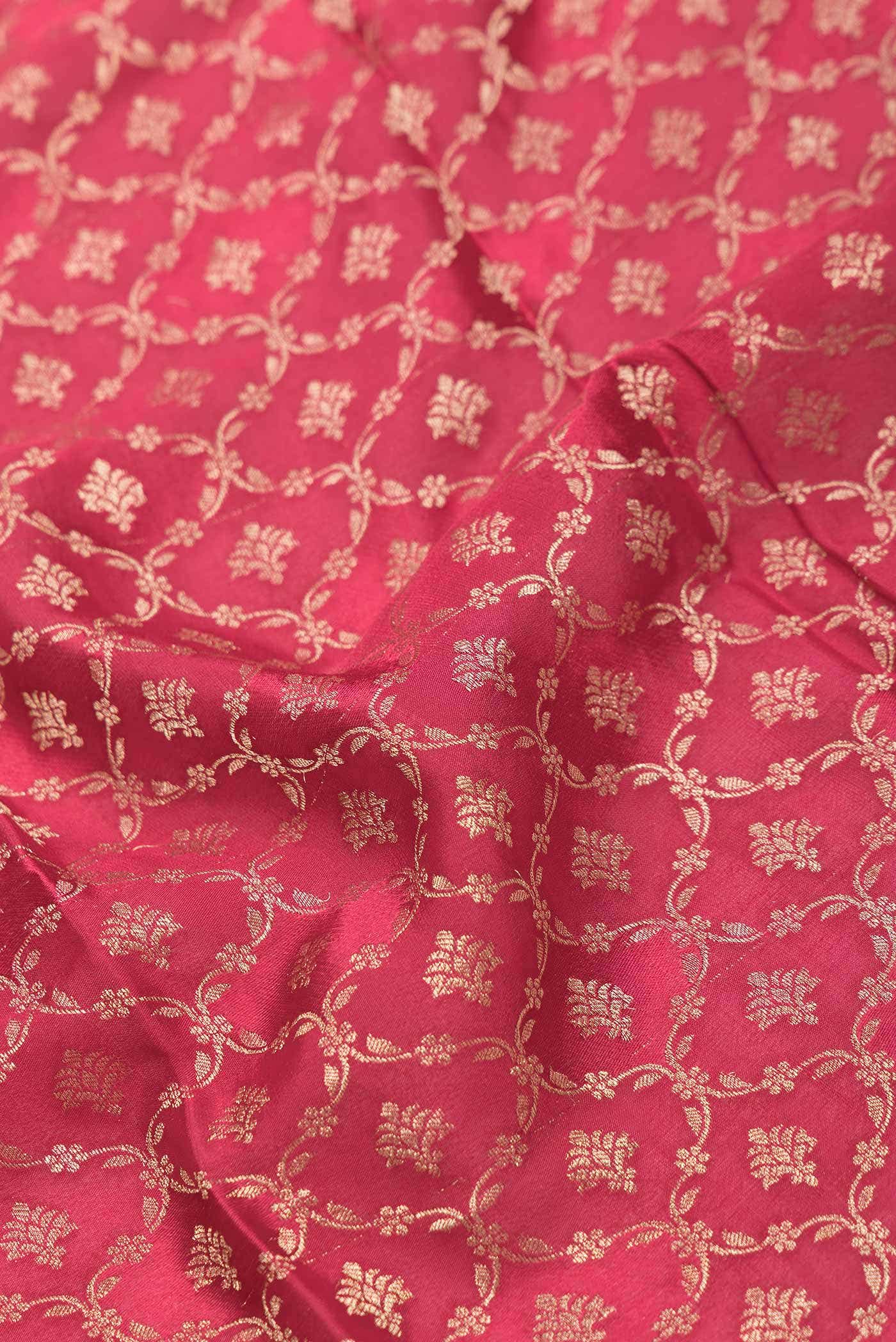 Dark Pink Dual Tone Mysore Georgette Saree