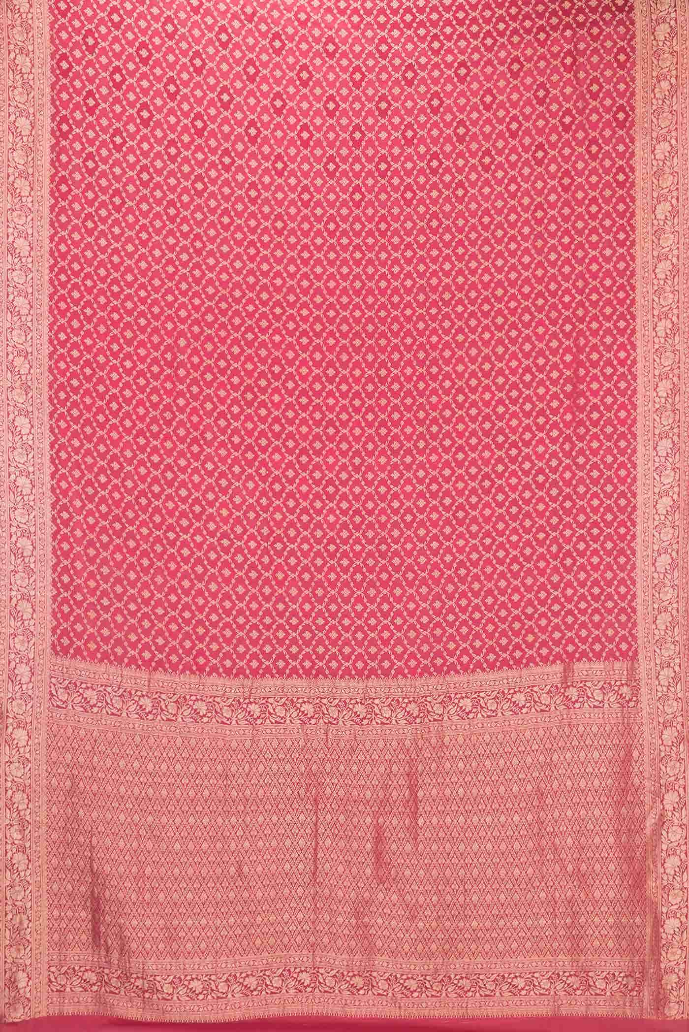 Dark Pink Dual Tone Mysore Georgette Saree