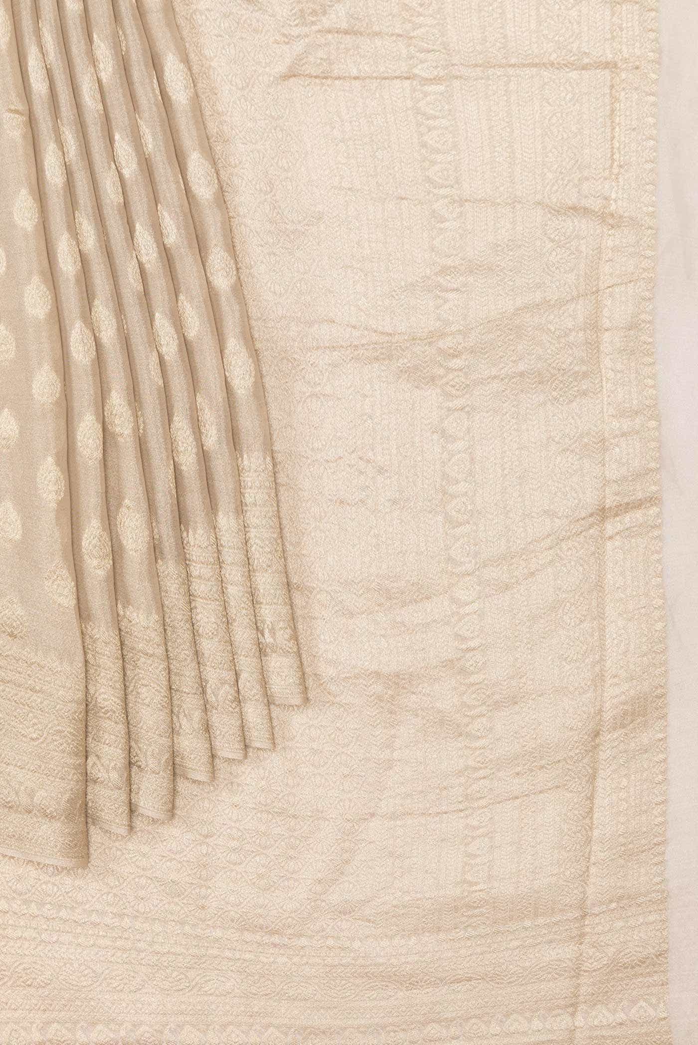 Beige Dual Tone Mysore Georgette Saree