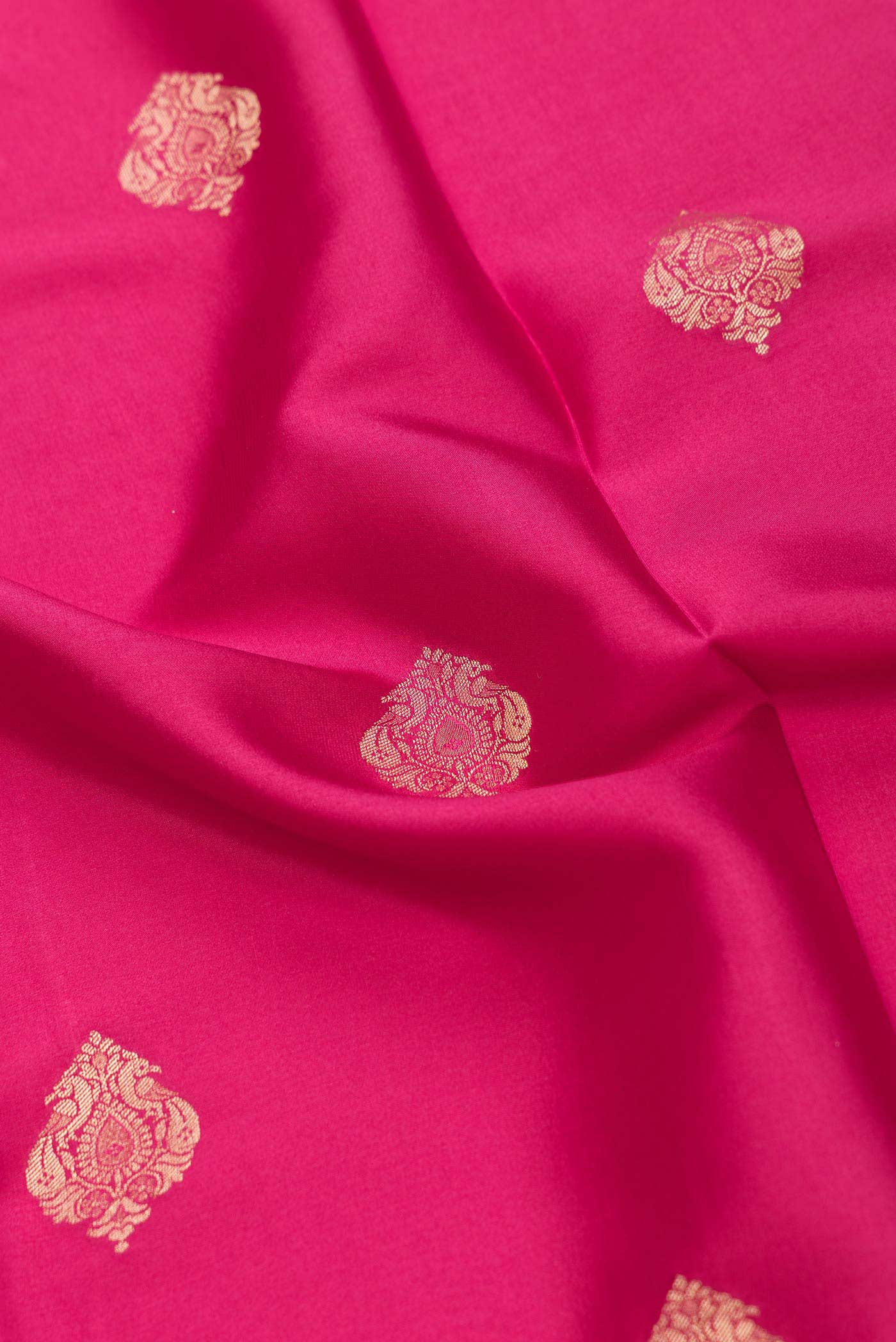 Dark Pink Dual Tone Mysore Crepe Saree