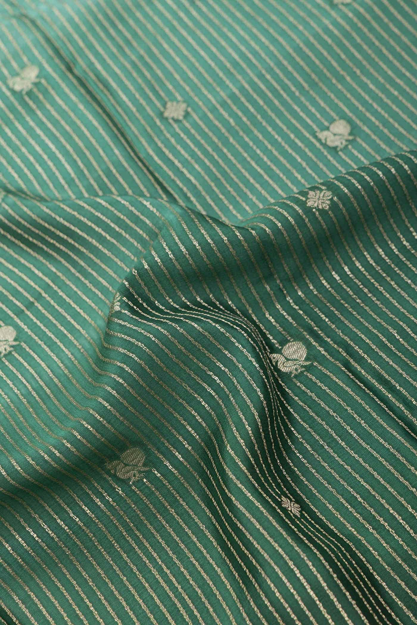 Green Dual Tone Mysore Crepe Saree