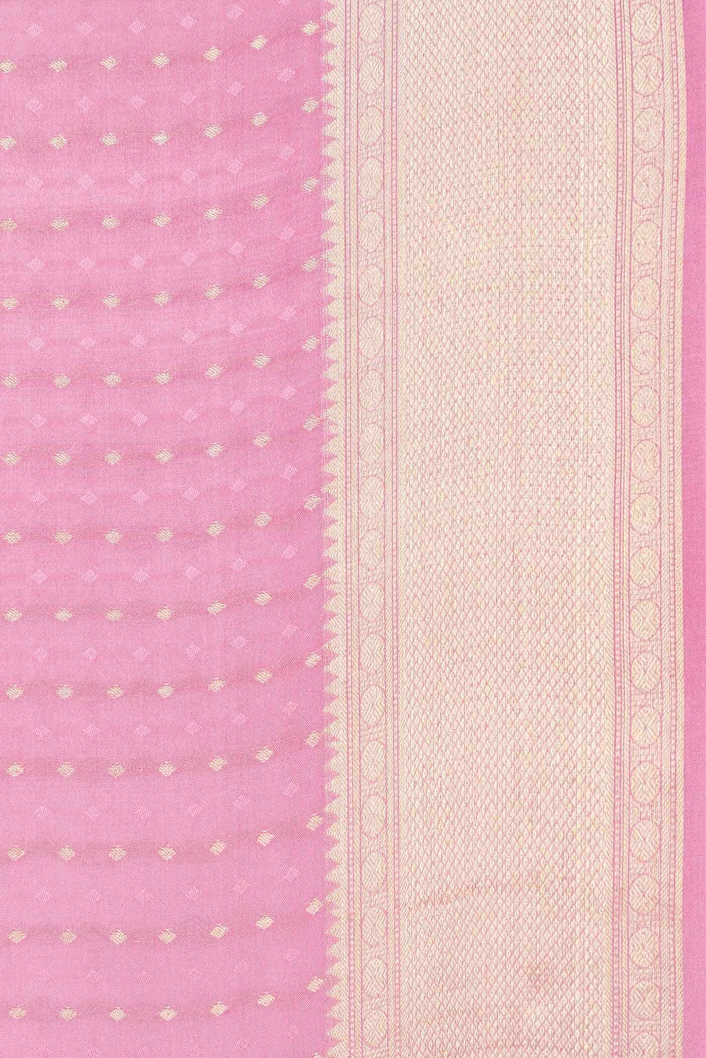 Pink Dual Tone Mysore Crepe Saree