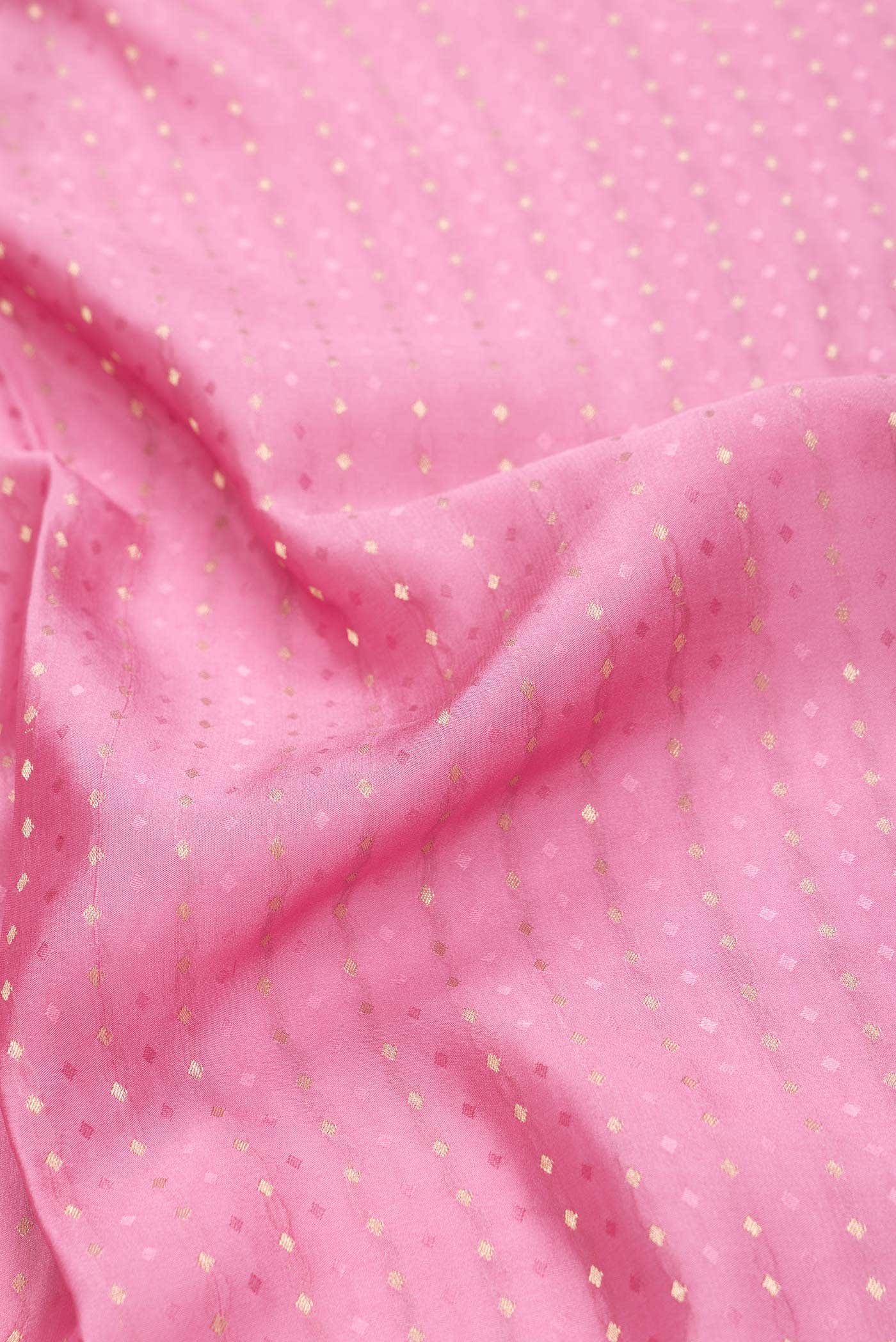 Pink Dual Tone Mysore Crepe Saree