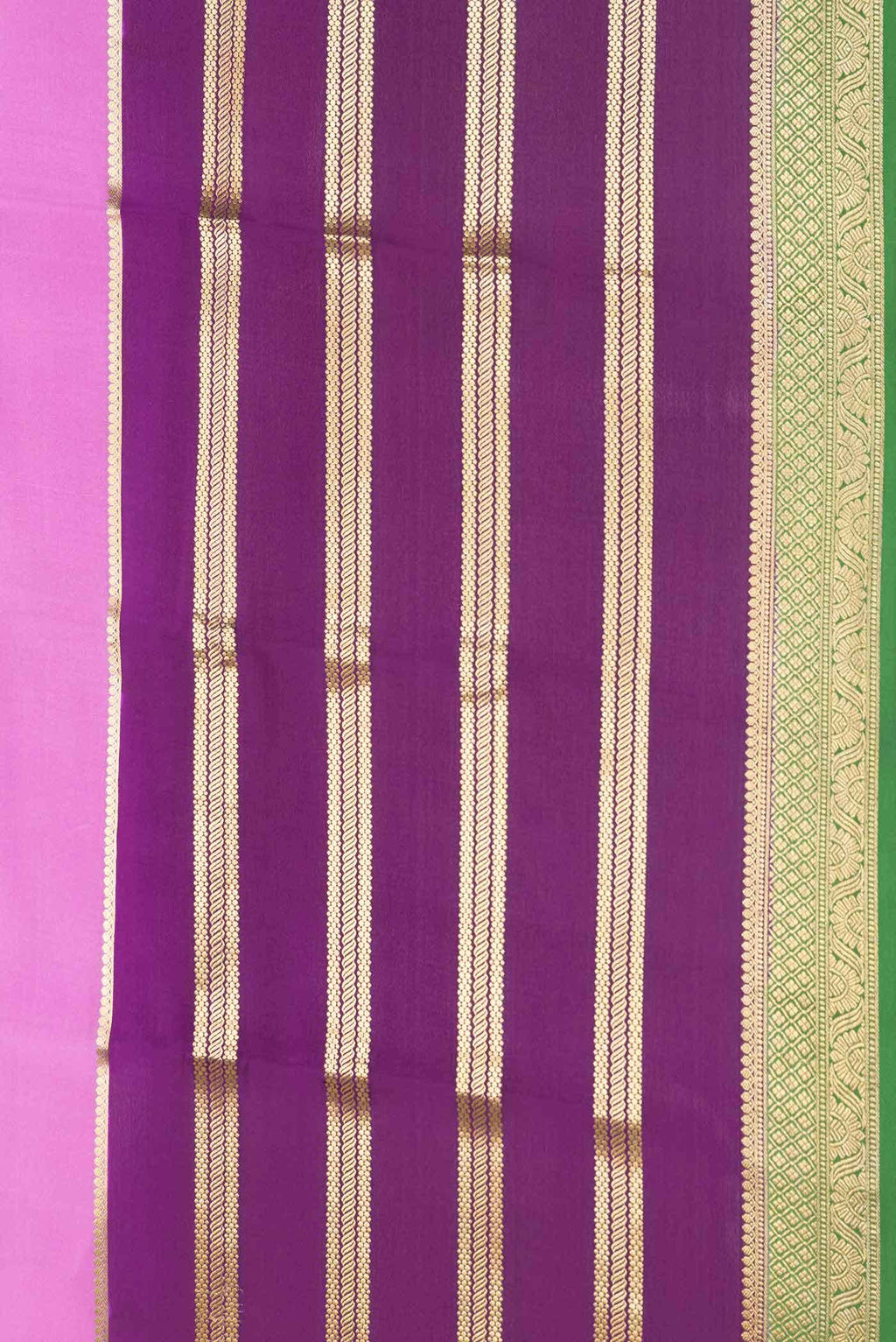 Pink Dual Tone Mysore Crepe Saree