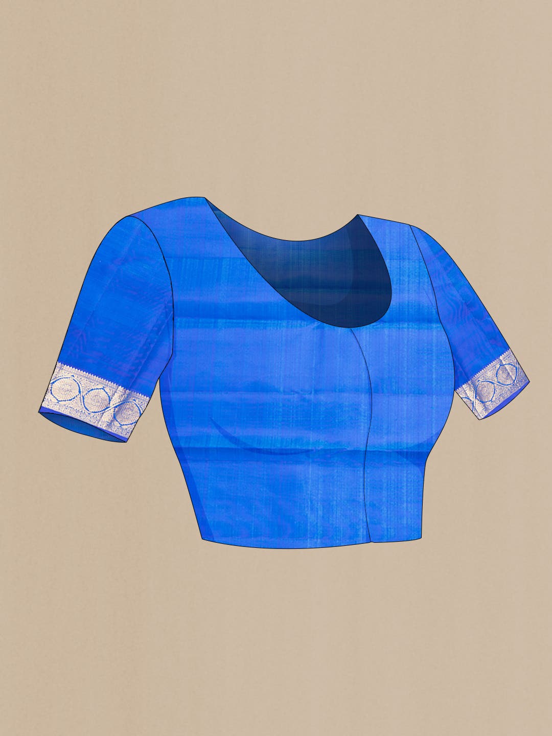 Peacock Blue Dual Tone Kanchipuram Silk Saree