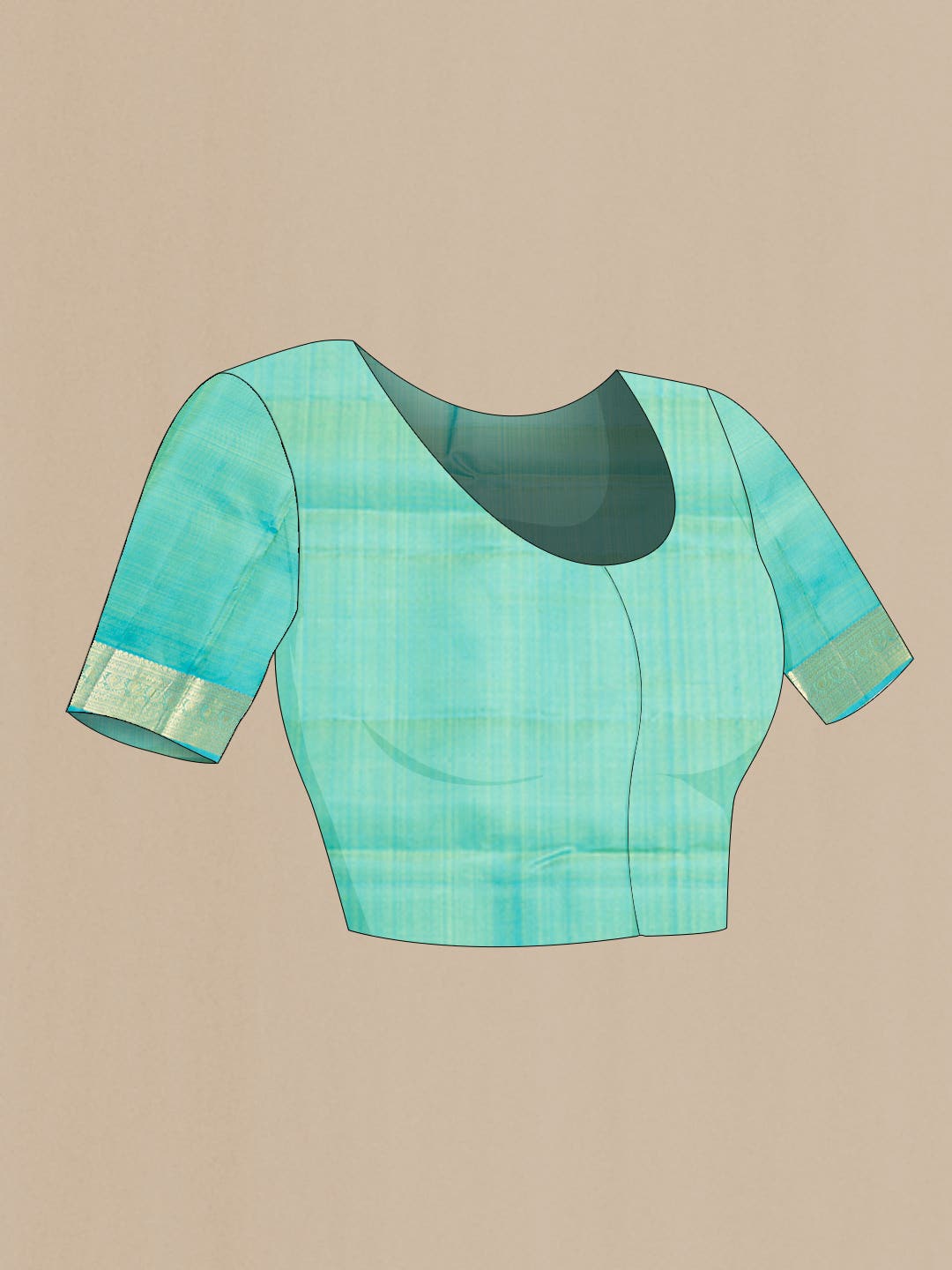 Parrot Green Dual Tone Kanchipuram Silk Saree