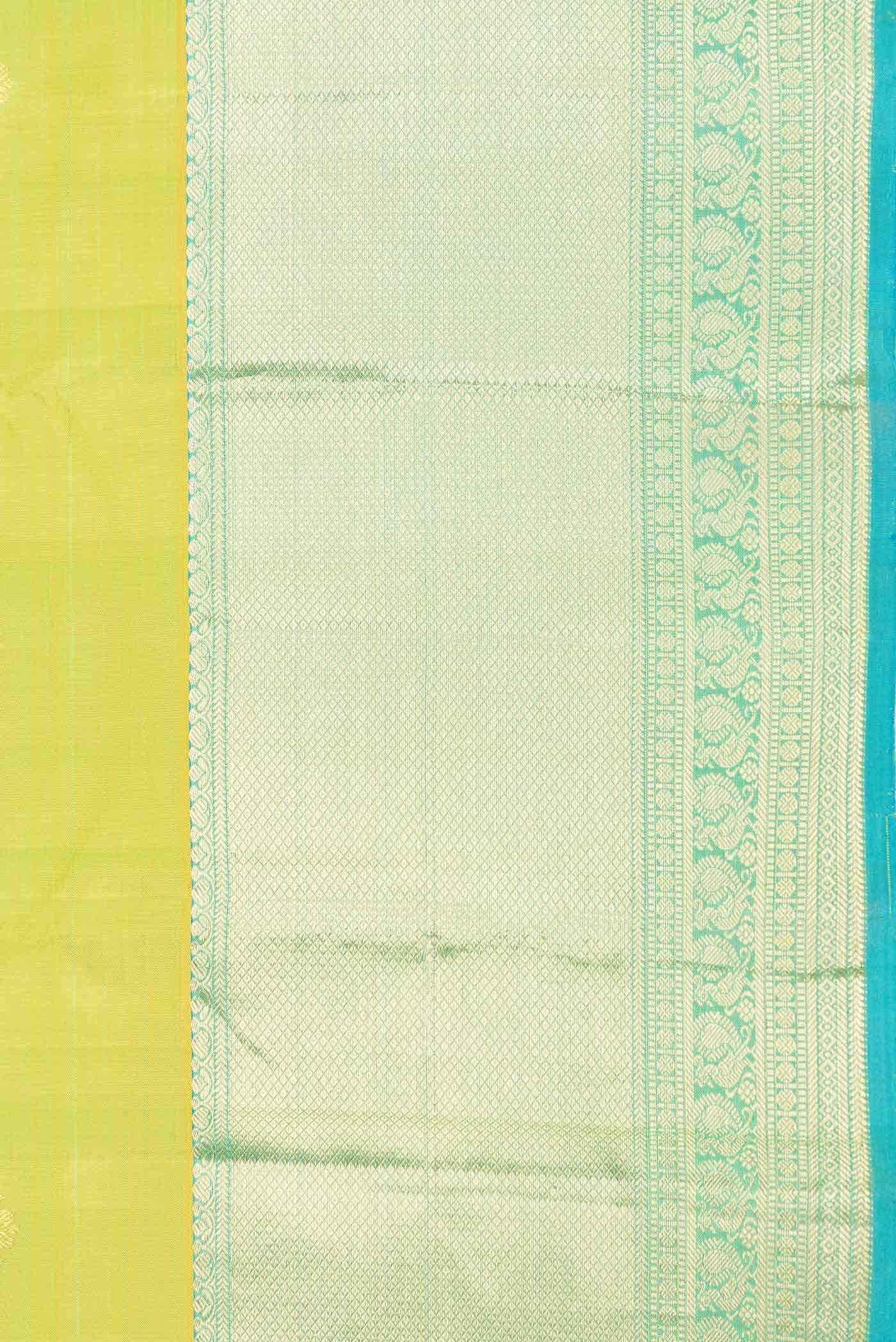 Parrot Green Dual Tone Kanchipuram Silk Saree