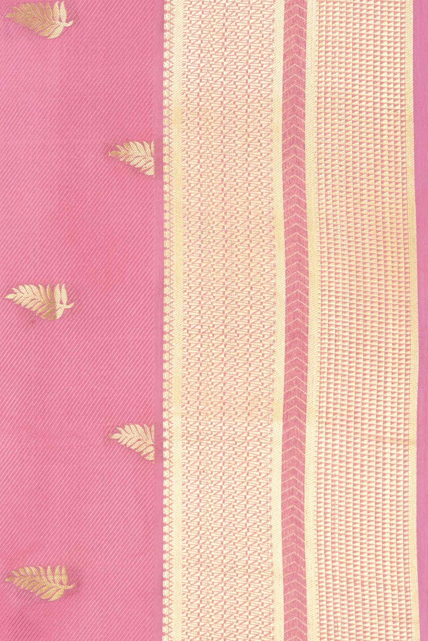 Pink Dual Tone Mysore Crepe Saree
