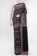 Black Dual Tone Satin Crepe Saree