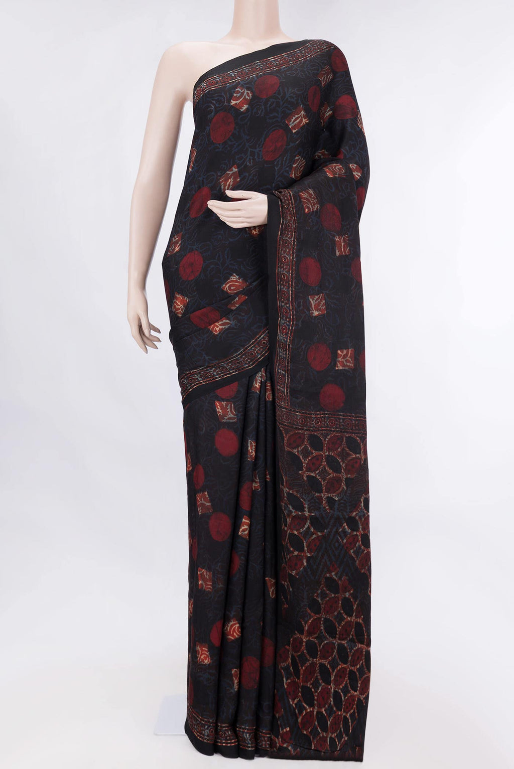 Coffee Brown Dual Tone Satin Silk Saree