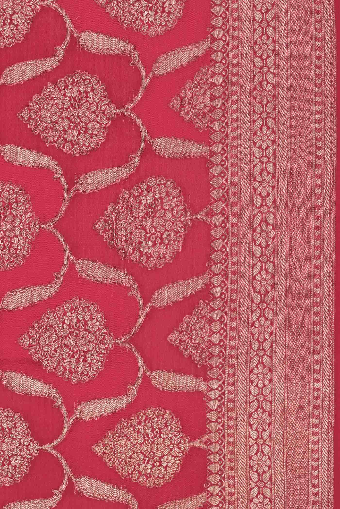 Red Dual Tone Georgette Saree