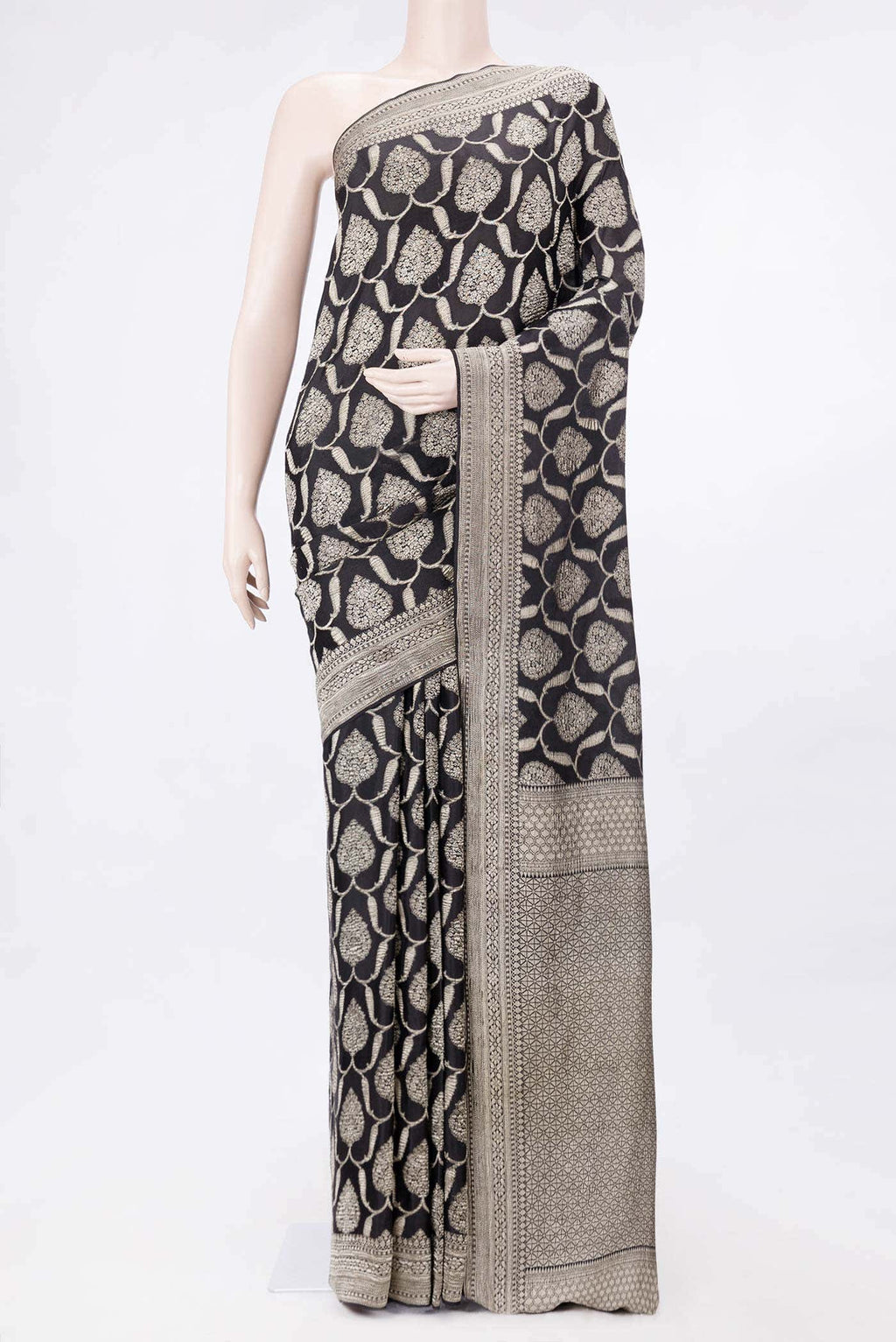 Black Dual Tone Banarasi Georgette Saree