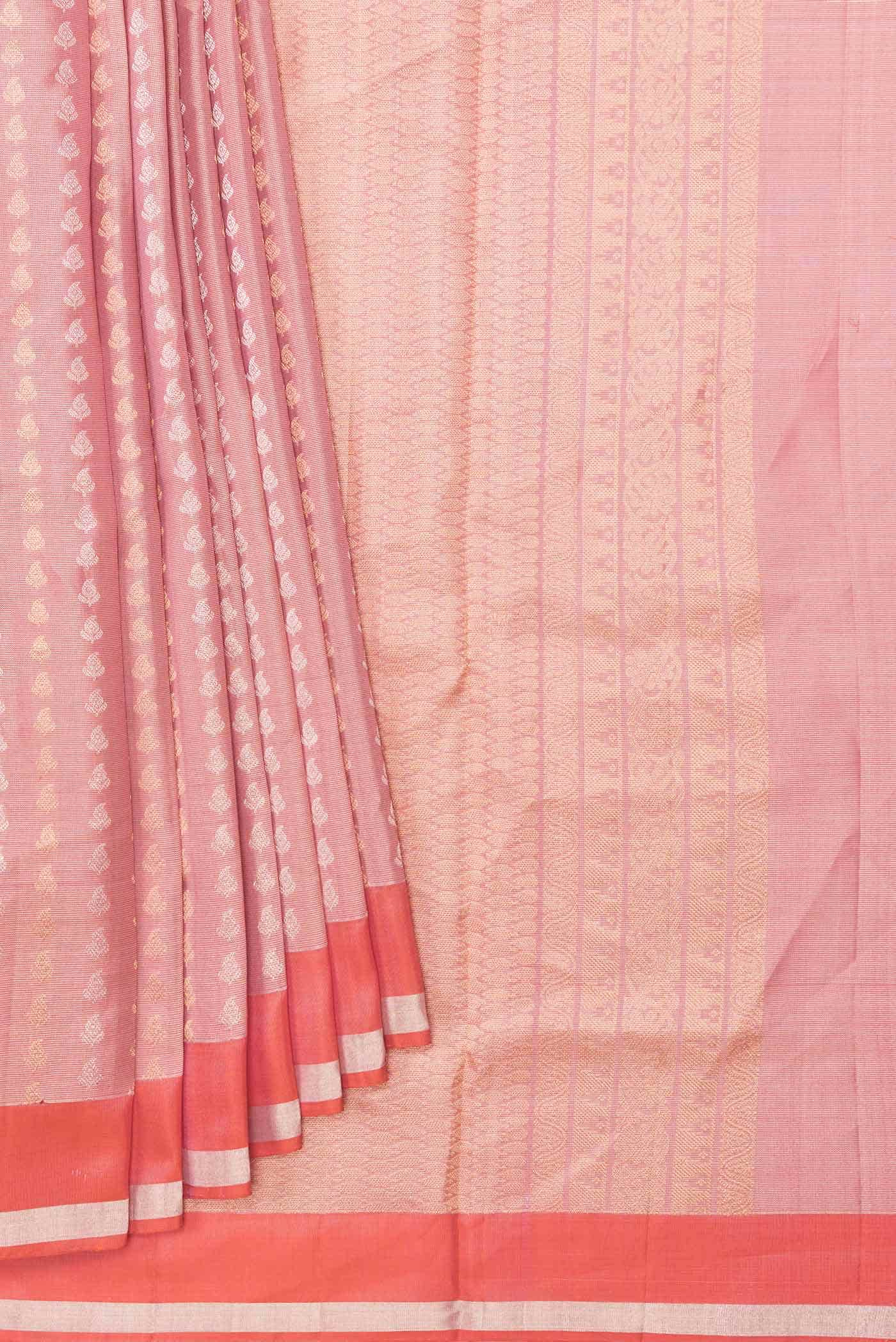 Pink Dual Tone Soft Silk Saree