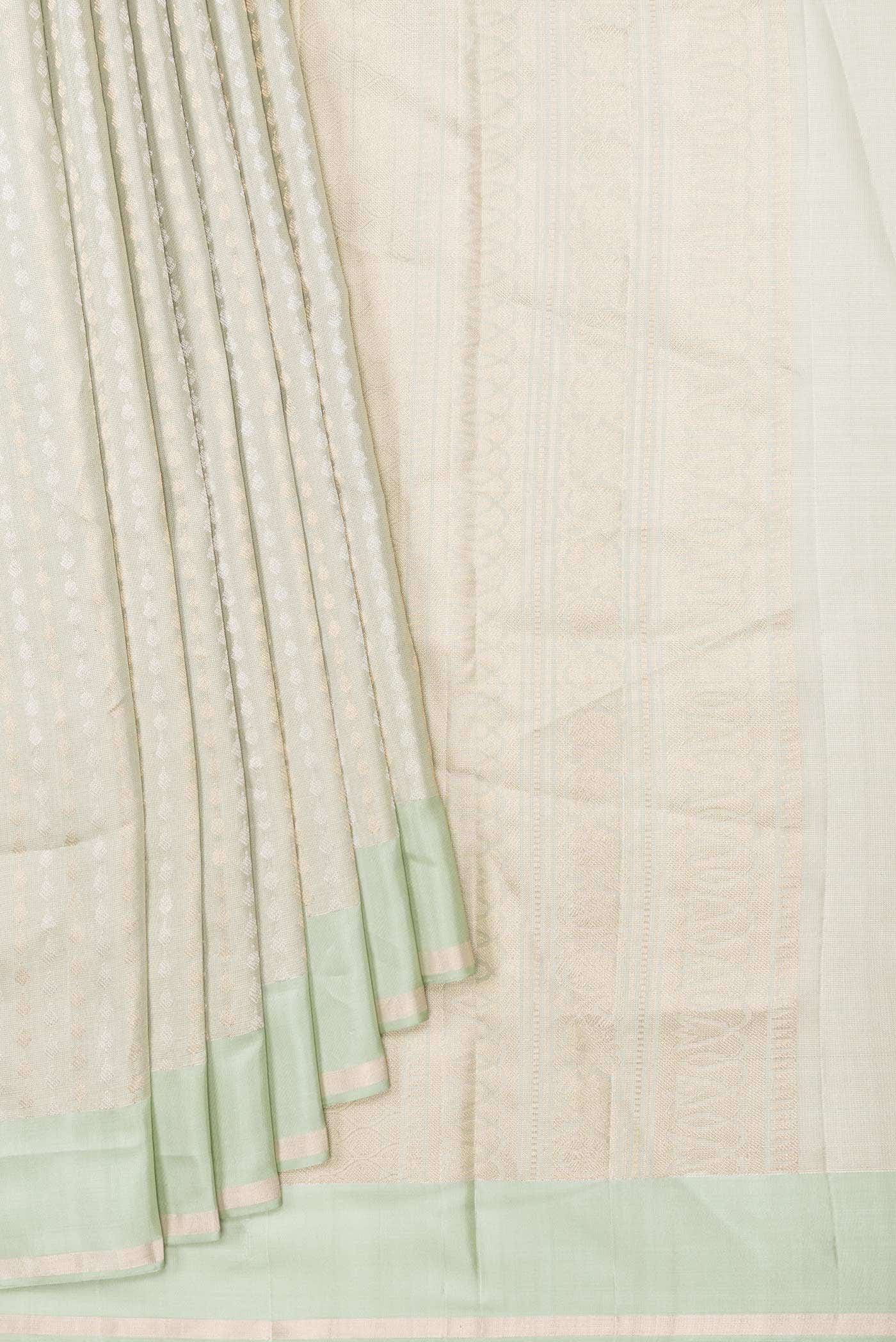 Light Green Dual Tone Soft Silk Saree