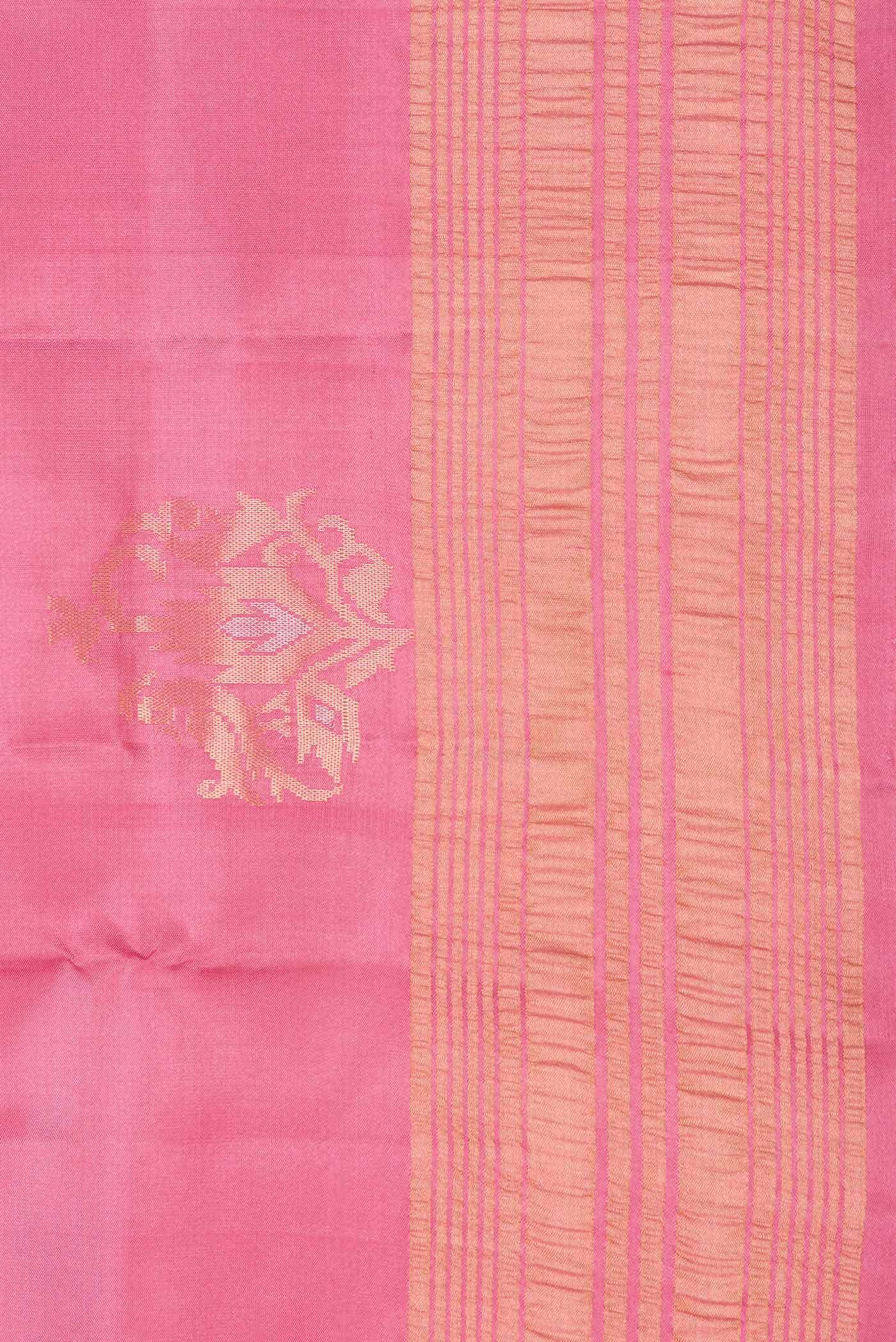 Pink Dual Tone Soft Silk Saree