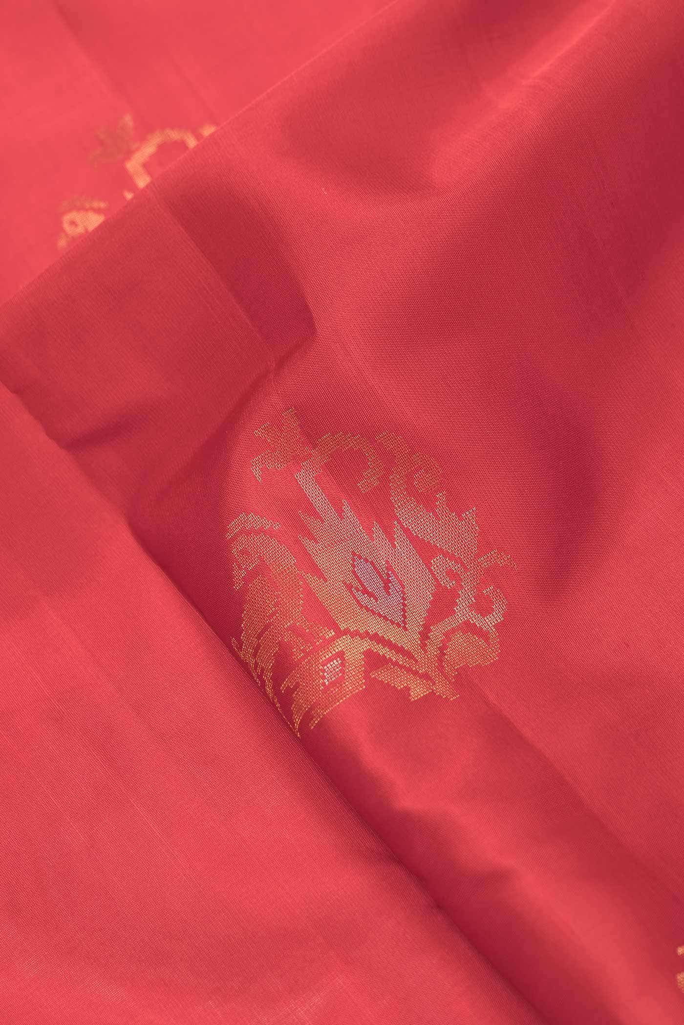 Red Dual Tone Soft Silk Saree