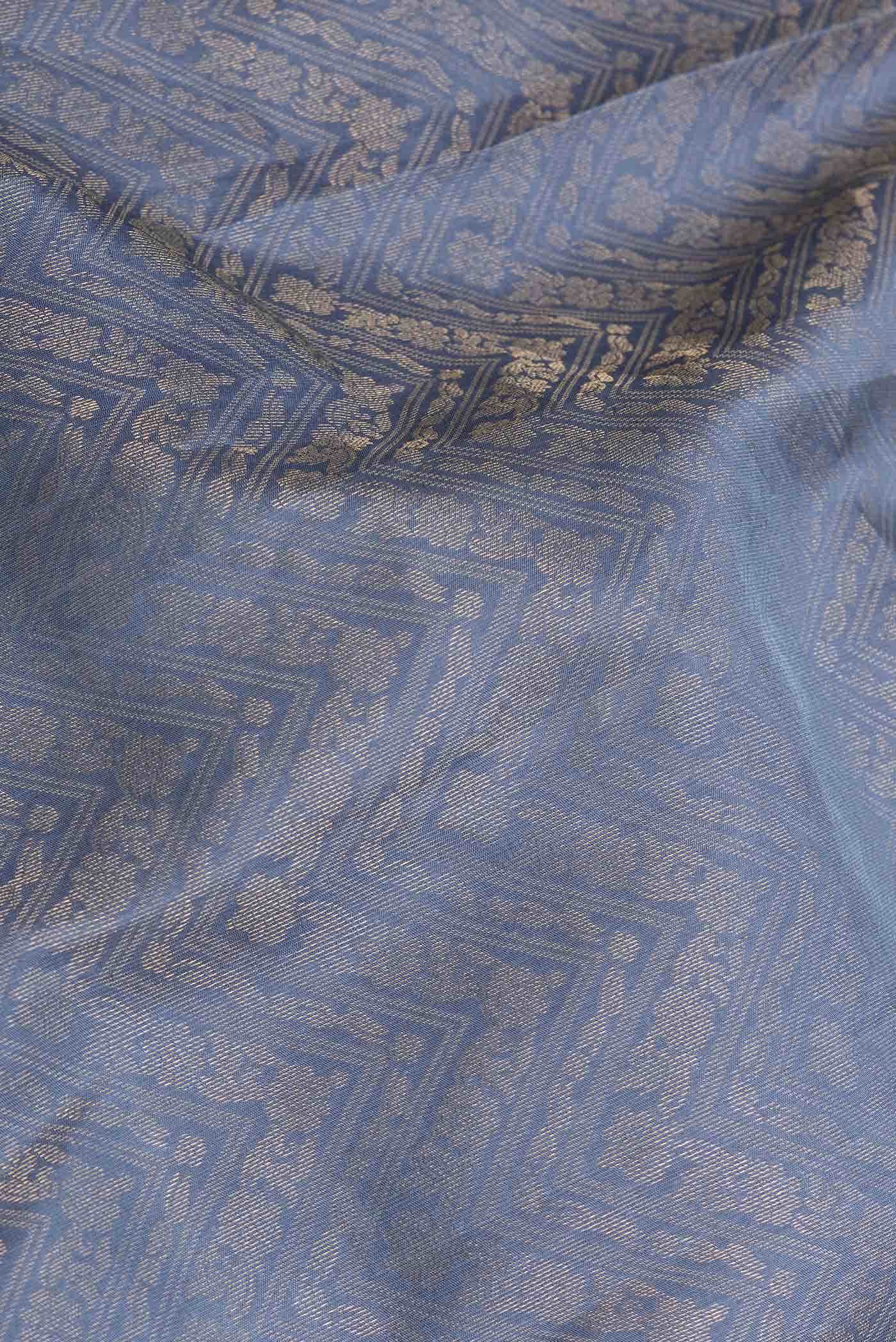 Grey Dual Tone Soft Silk Saree