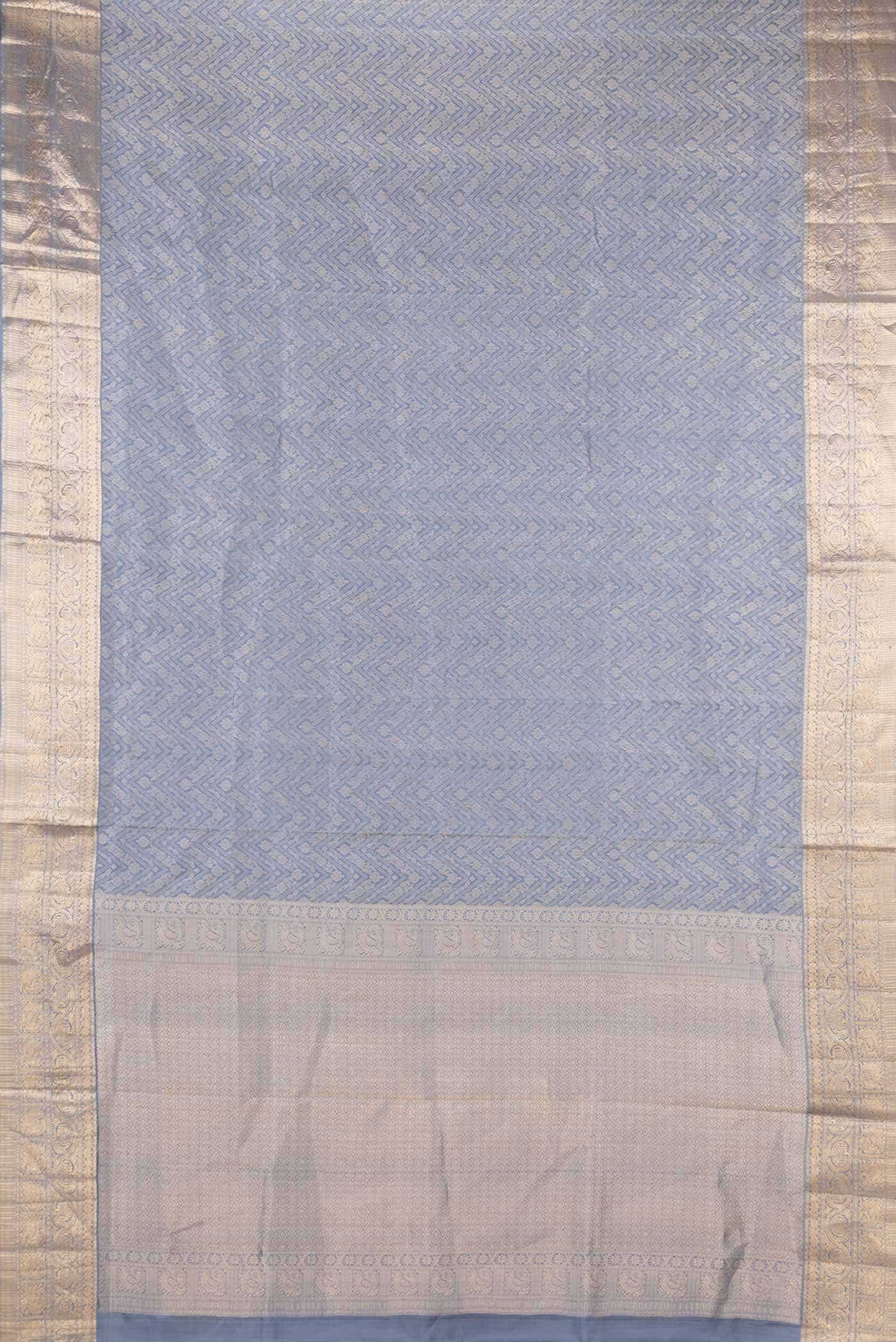Grey Dual Tone Soft Silk Saree
