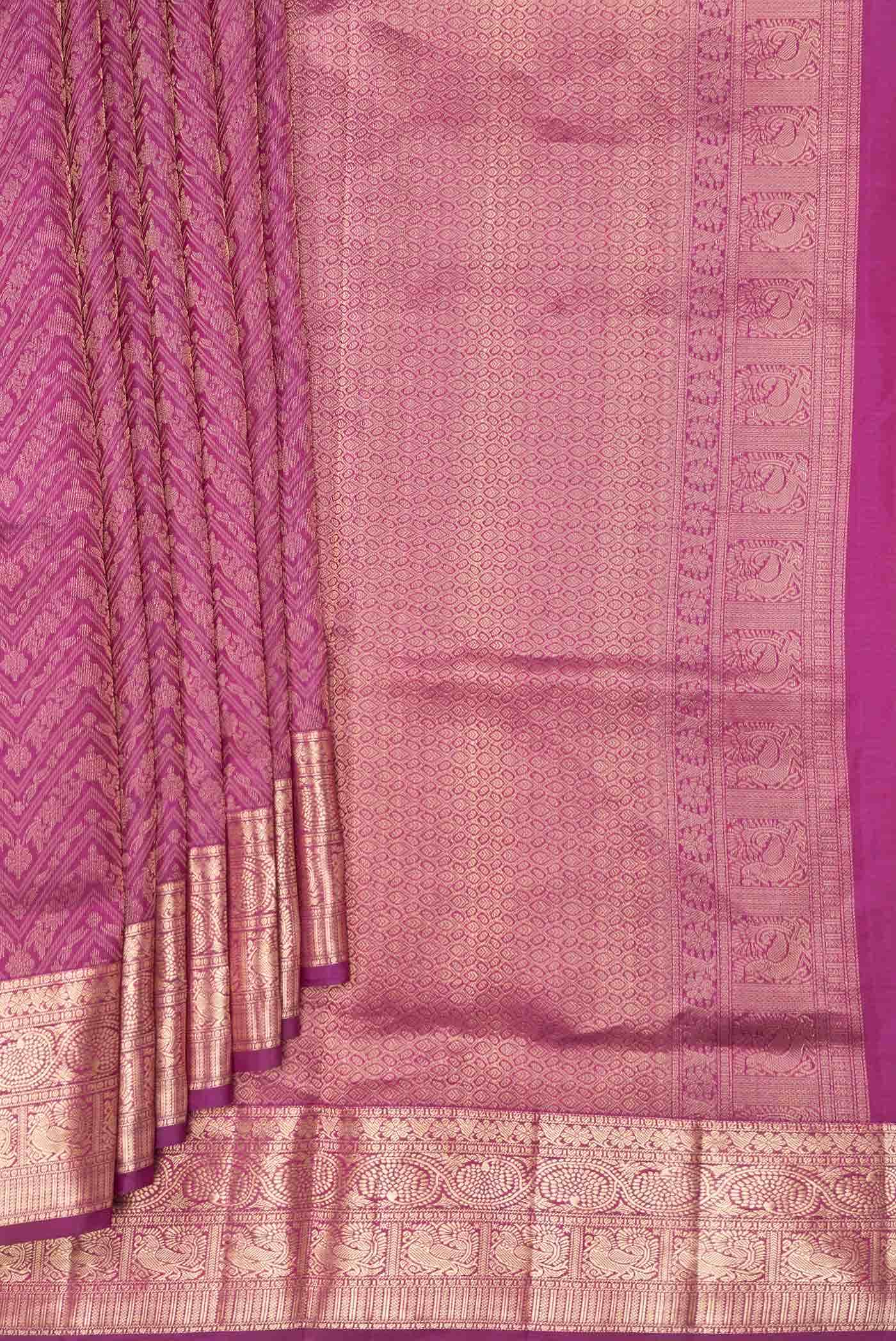 Purple Dual Tone Soft Silk Saree