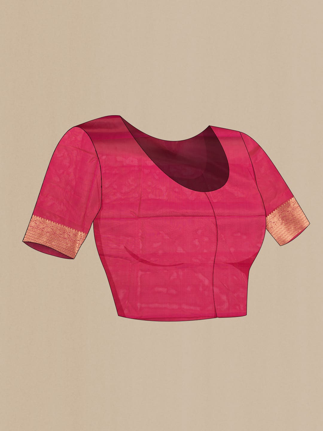 Dark Pink Dual Tone Soft Silk Saree