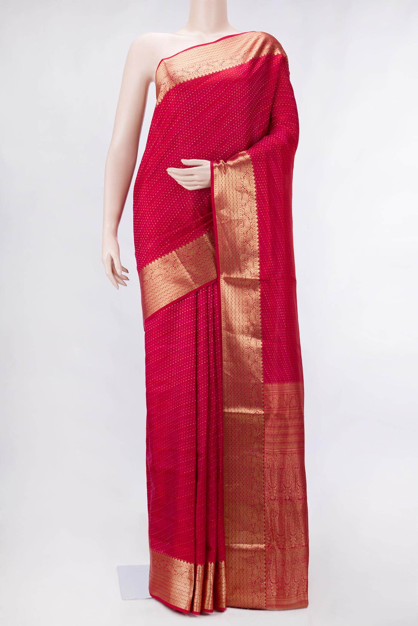 Dark Pink Dual Tone Soft Silk Saree