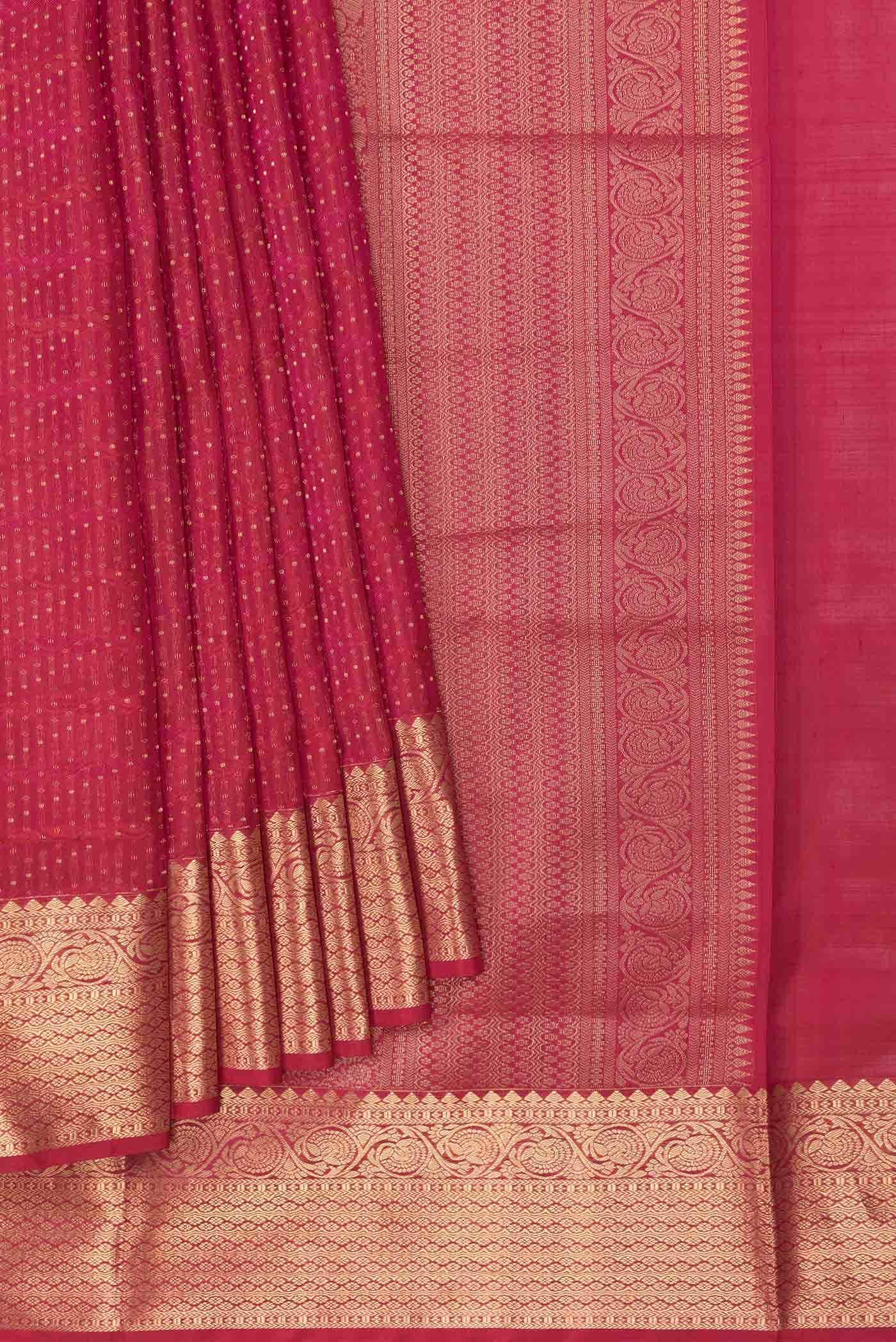 Dark Pink Dual Tone Soft Silk Saree