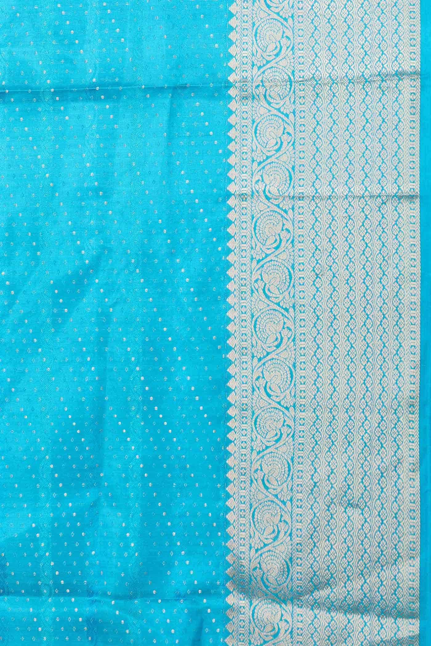 Sky Blue Dual Tone Soft Silk Saree