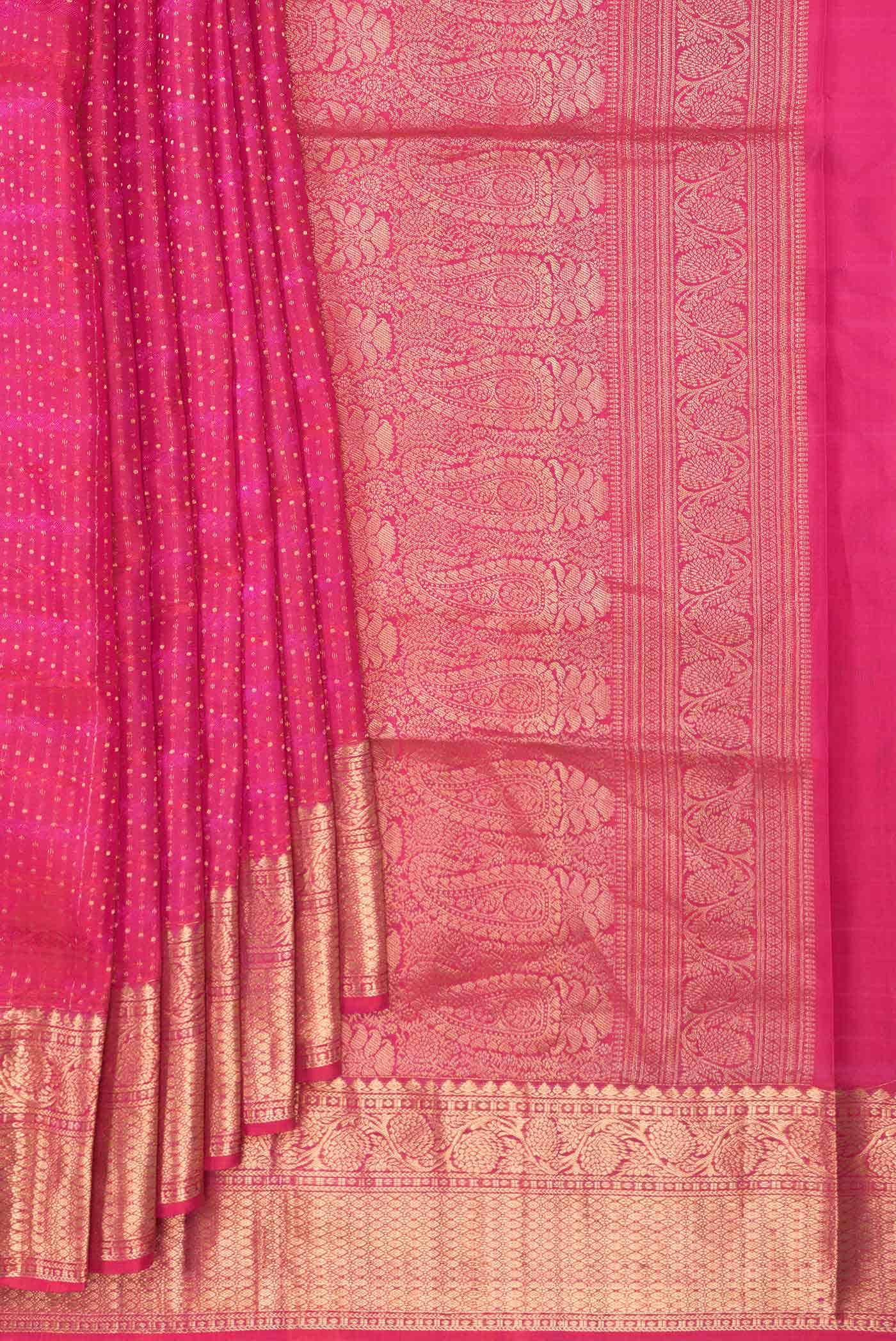 Pink Dual Tone Soft Silk Saree