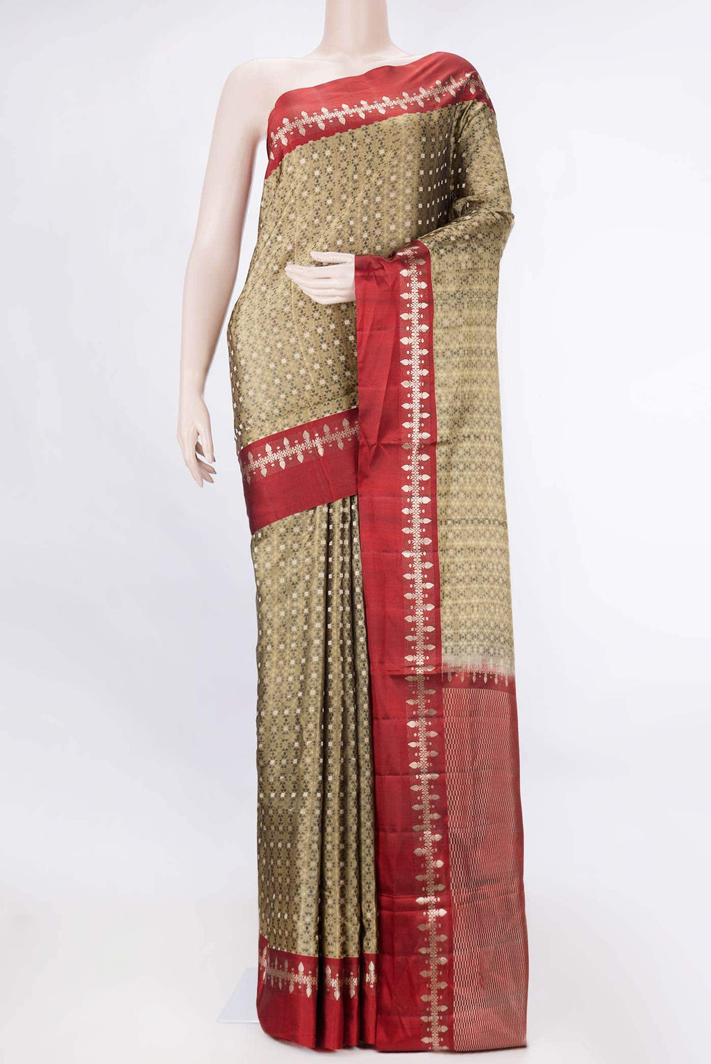 Mehandi Green Dual Tone Soft Silk Saree
