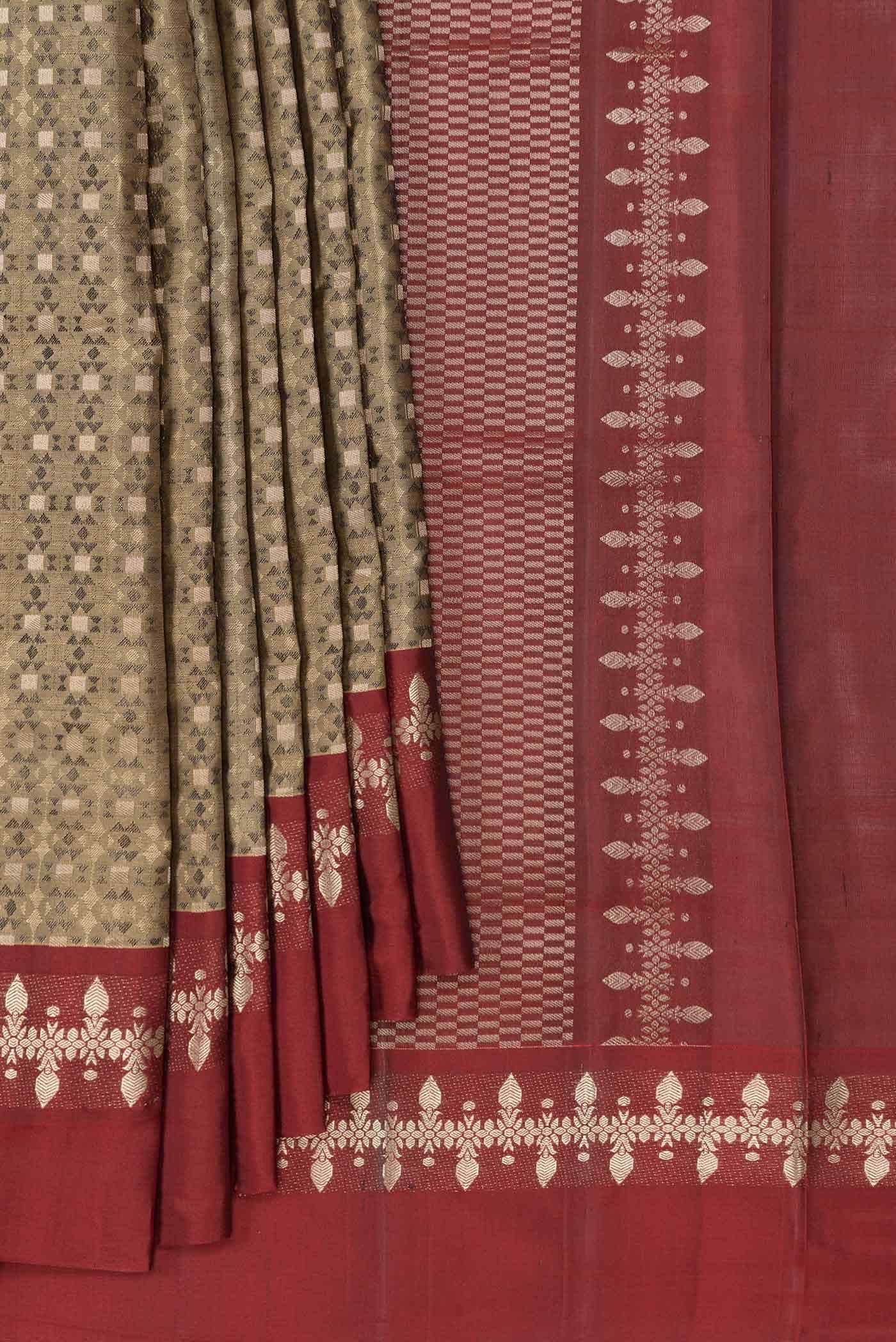 Mehandi Green Dual Tone Soft Silk Saree