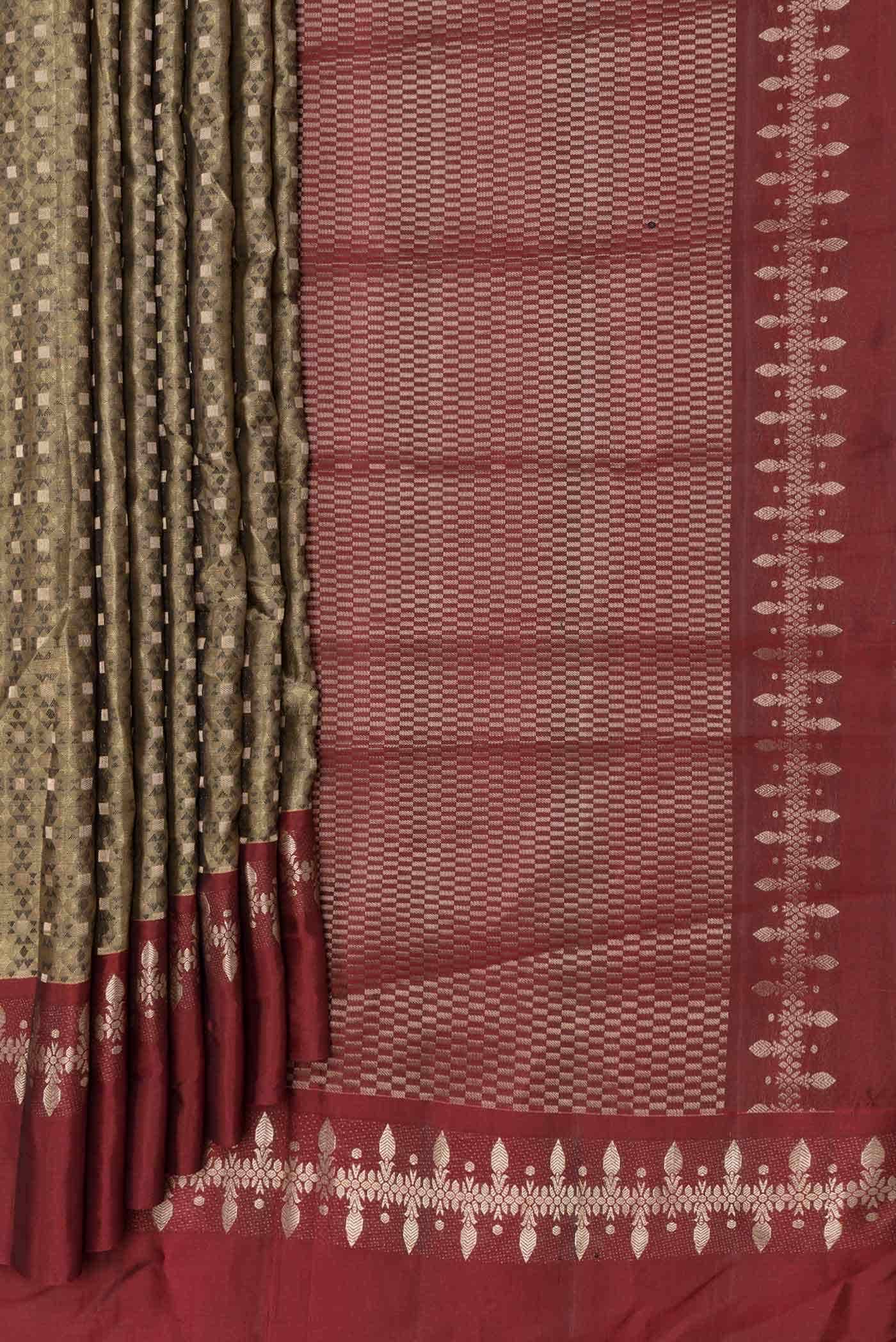 Mehandi Green Dual Tone Soft Silk Saree