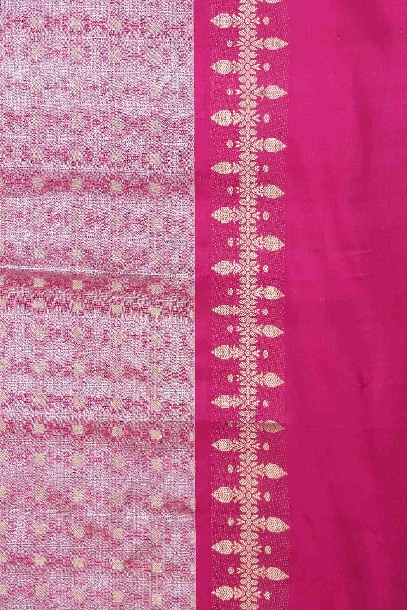 Pink Dual Tone Soft Silk Saree