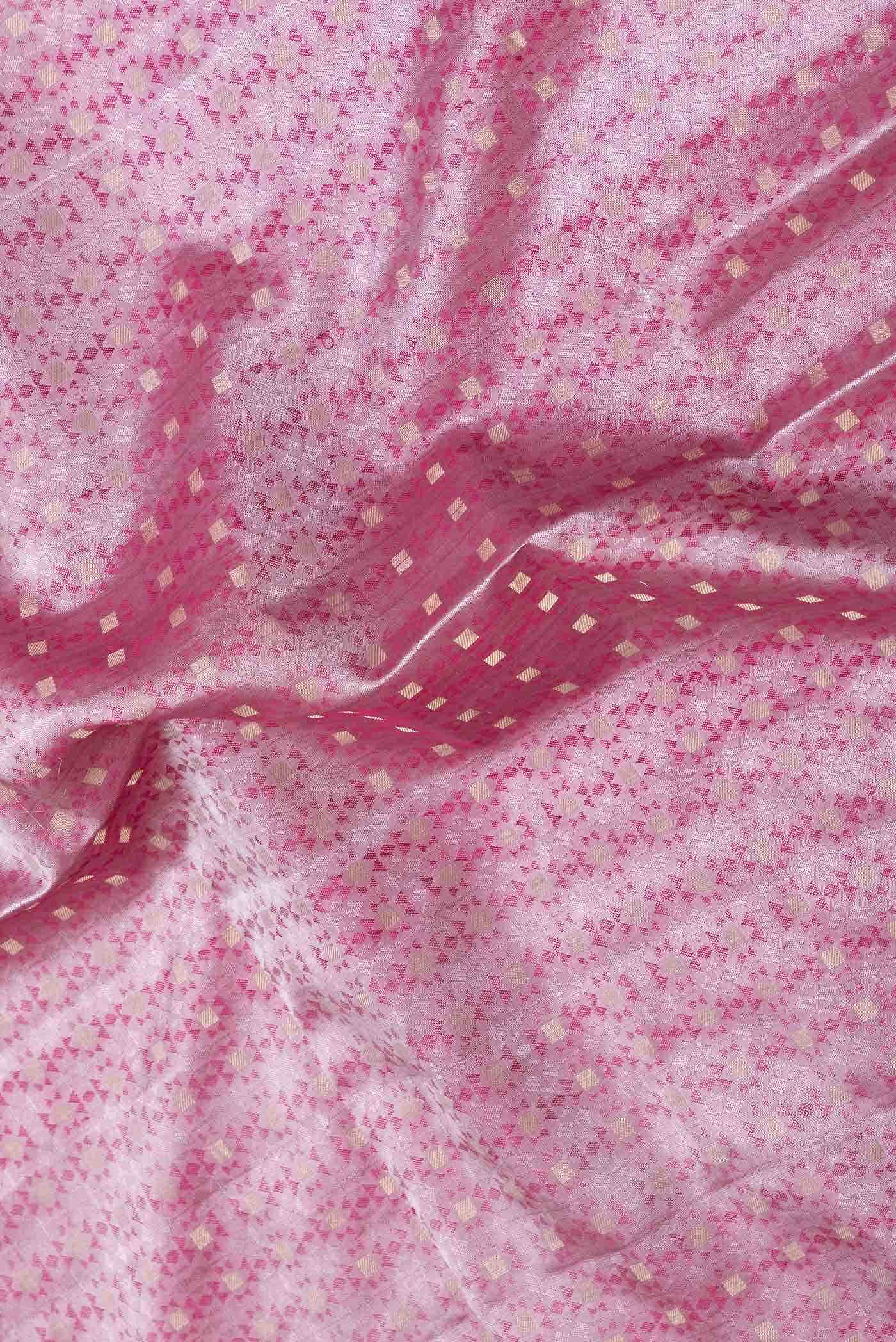 Pink Dual Tone Soft Silk Saree